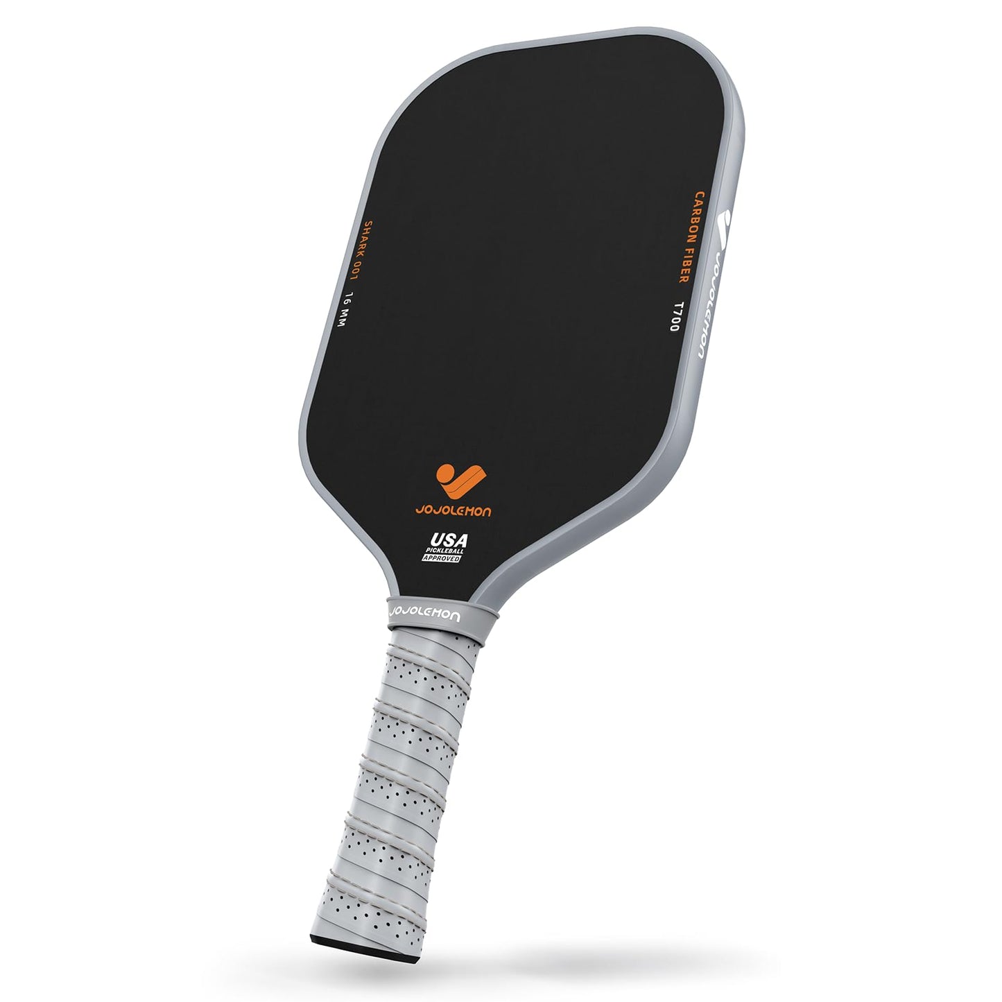 Pickleball Paddles, Carbon Fiber Pickleball Paddle with a 16mm Shark Power Polymer Core, The Pickleball Rackets Designed for Ultimate Spin & Consistency