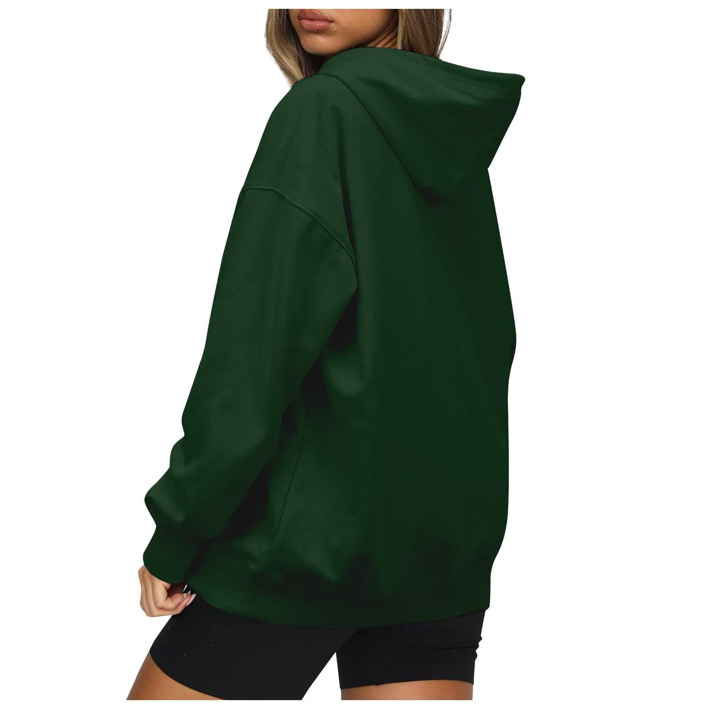 Women's Casual Hoodies Long Sleeve Lightweight Solid Pullover Tops Loose Fall Winter Sweatshirt with Pocket