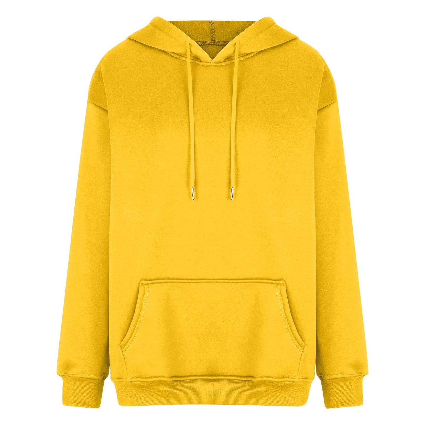 Women's Casual Hoodies Long Sleeve Lightweight Solid Pullover Tops Loose Fall Winter Sweatshirt with Pocket