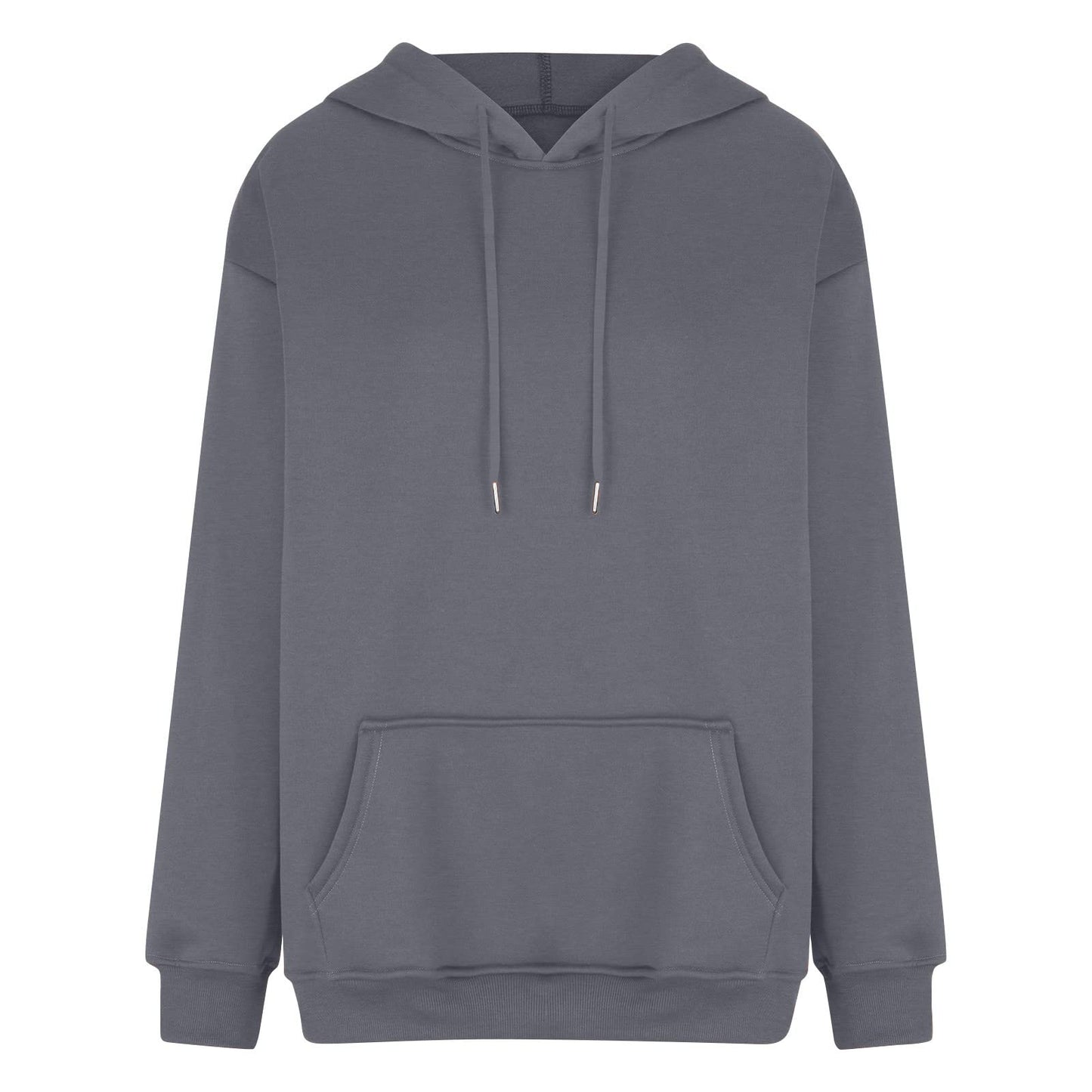 Women's Casual Hoodies Long Sleeve Lightweight Solid Pullover Tops Loose Fall Winter Sweatshirt with Pocket