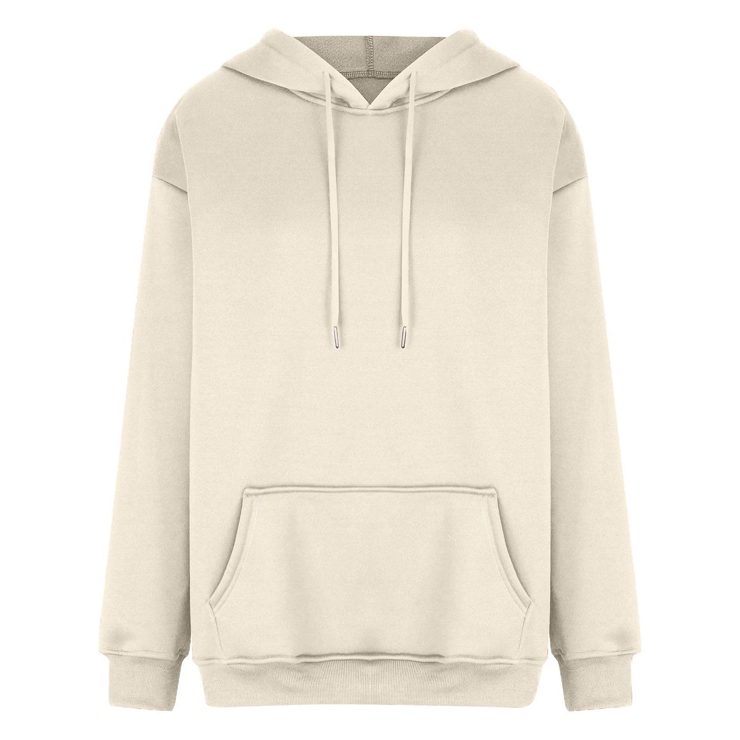 Women's Casual Hoodies Long Sleeve Lightweight Solid Pullover Tops Loose Fall Winter Sweatshirt with Pocket