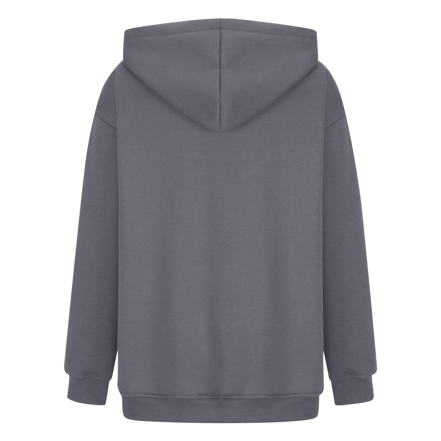 Women's Casual Hoodies Long Sleeve Lightweight Solid Pullover Tops Loose Fall Winter Sweatshirt with Pocket