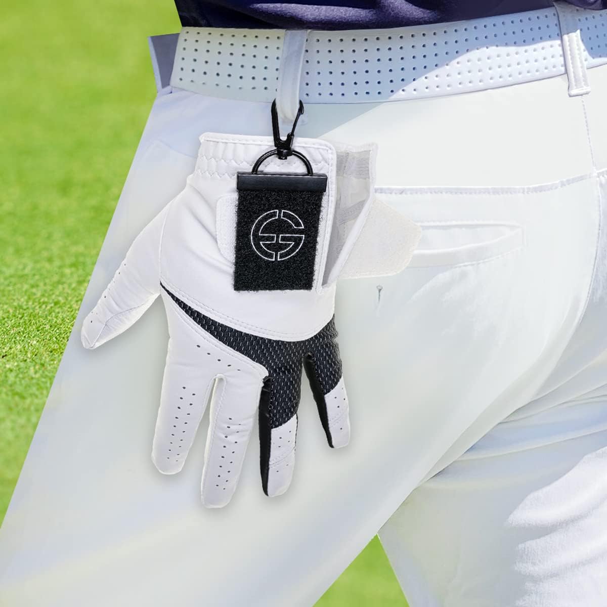 Golf Glove Holder 2Pc- Both Sides Loop Grabber Keeper- Golf Gifts-Easy to Carry Golf Gloves