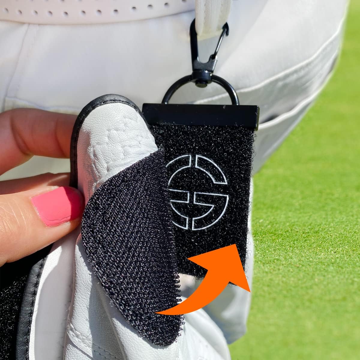 Golf Glove Holder 2Pc- Both Sides Loop Grabber Keeper- Golf Gifts-Easy to Carry Golf Gloves