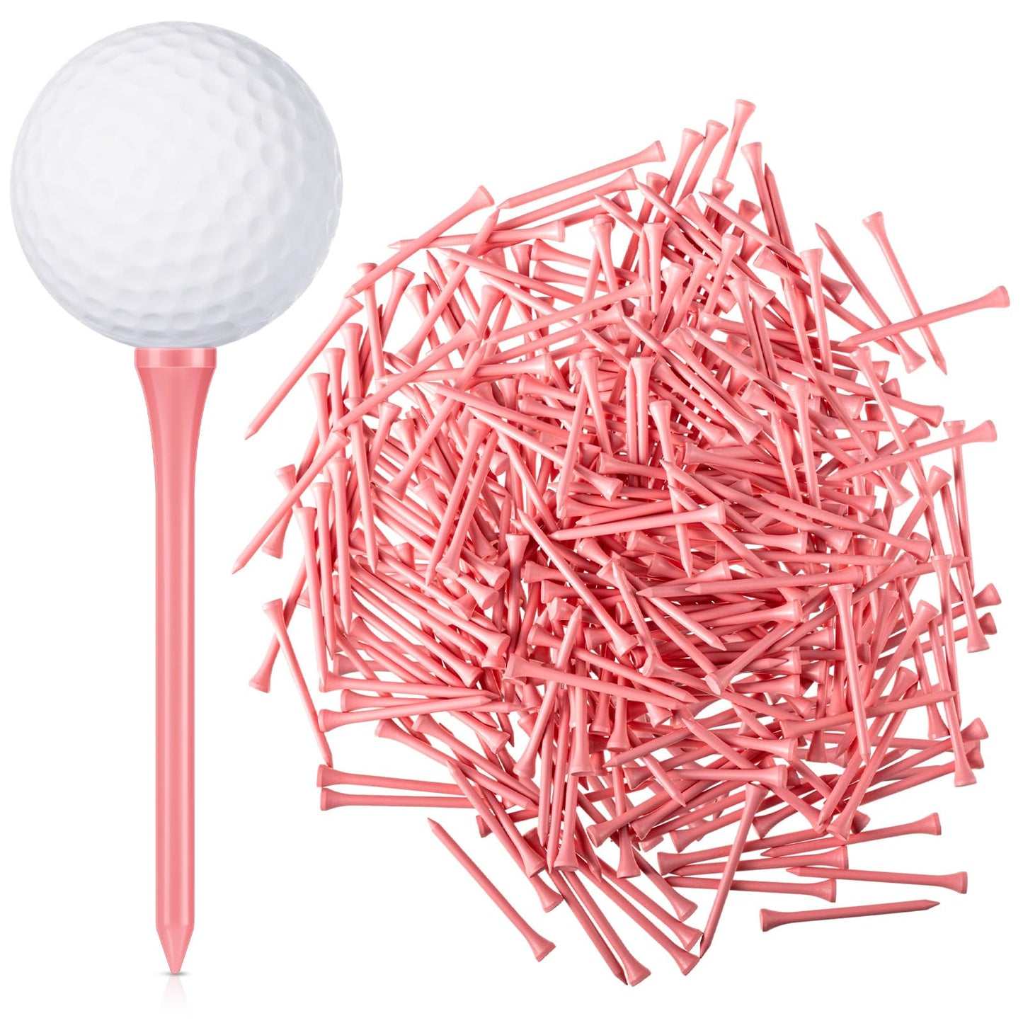 Jenaai 200 Pcs Golf Tees Bamboo Golf Tees Professional Golf Tees Bulk for Women Golf Club Accessories