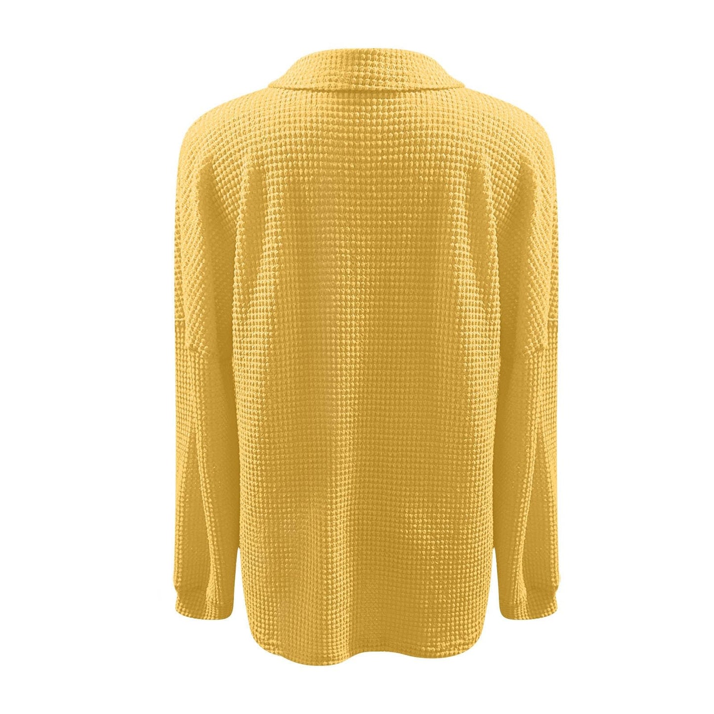 Waffle Knit Tops for Women Oversized Waffle Knit Shirt Cute Clothes Tops Sweatshirt for Women with Pocket