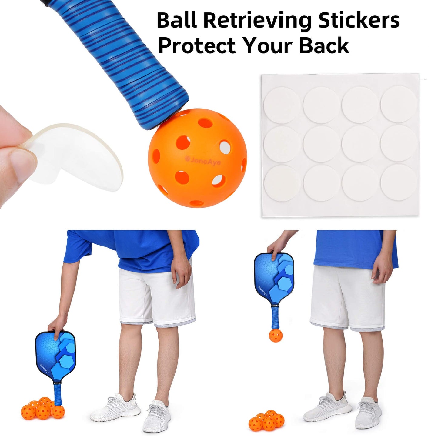 Pickleball-Paddles-Set of 4 or 2 Rackets by JoncAye, USAPA Approved Pickle-Ball Equipment with Balls, Bag, Accessories, Fiberglass Graphite Pickleball Racquet Set for Men, Women, Kids, Adults