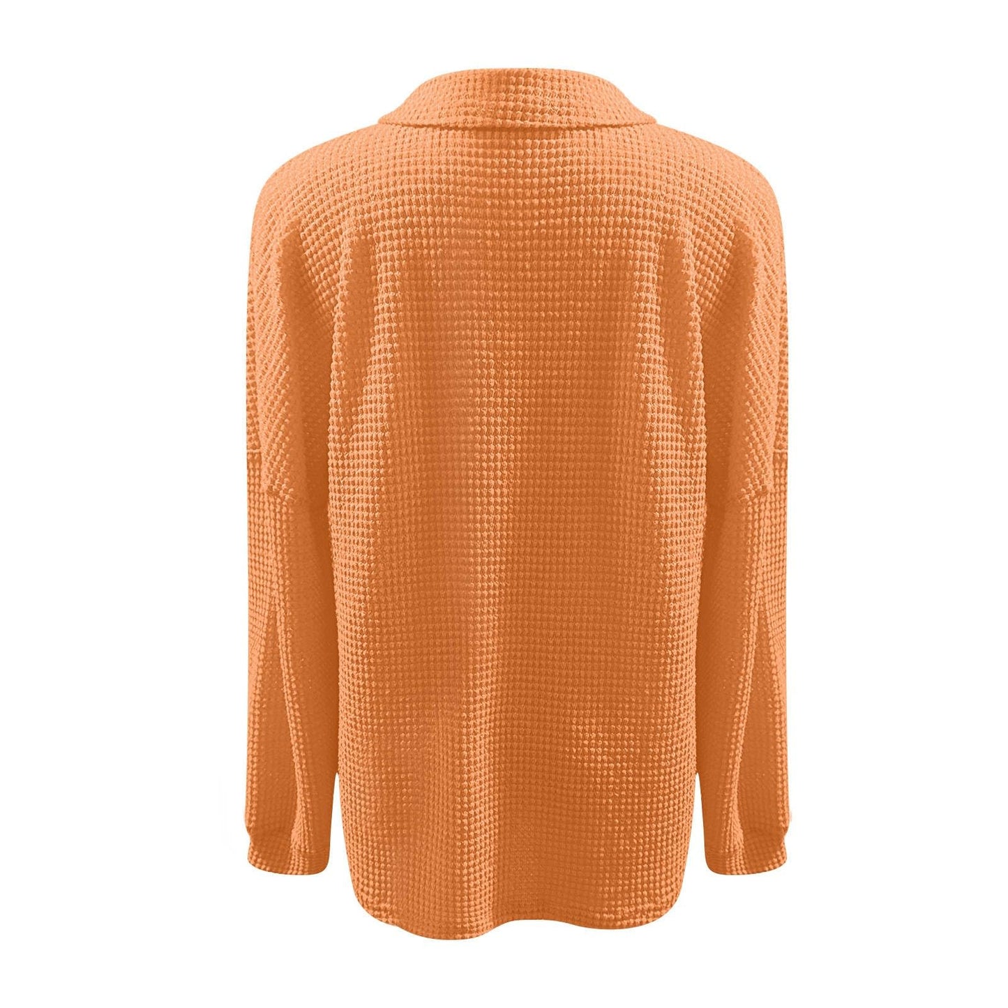 Waffle Knit Tops for Women Oversized Waffle Knit Shirt Cute Clothes Tops Sweatshirt for Women with Pocket