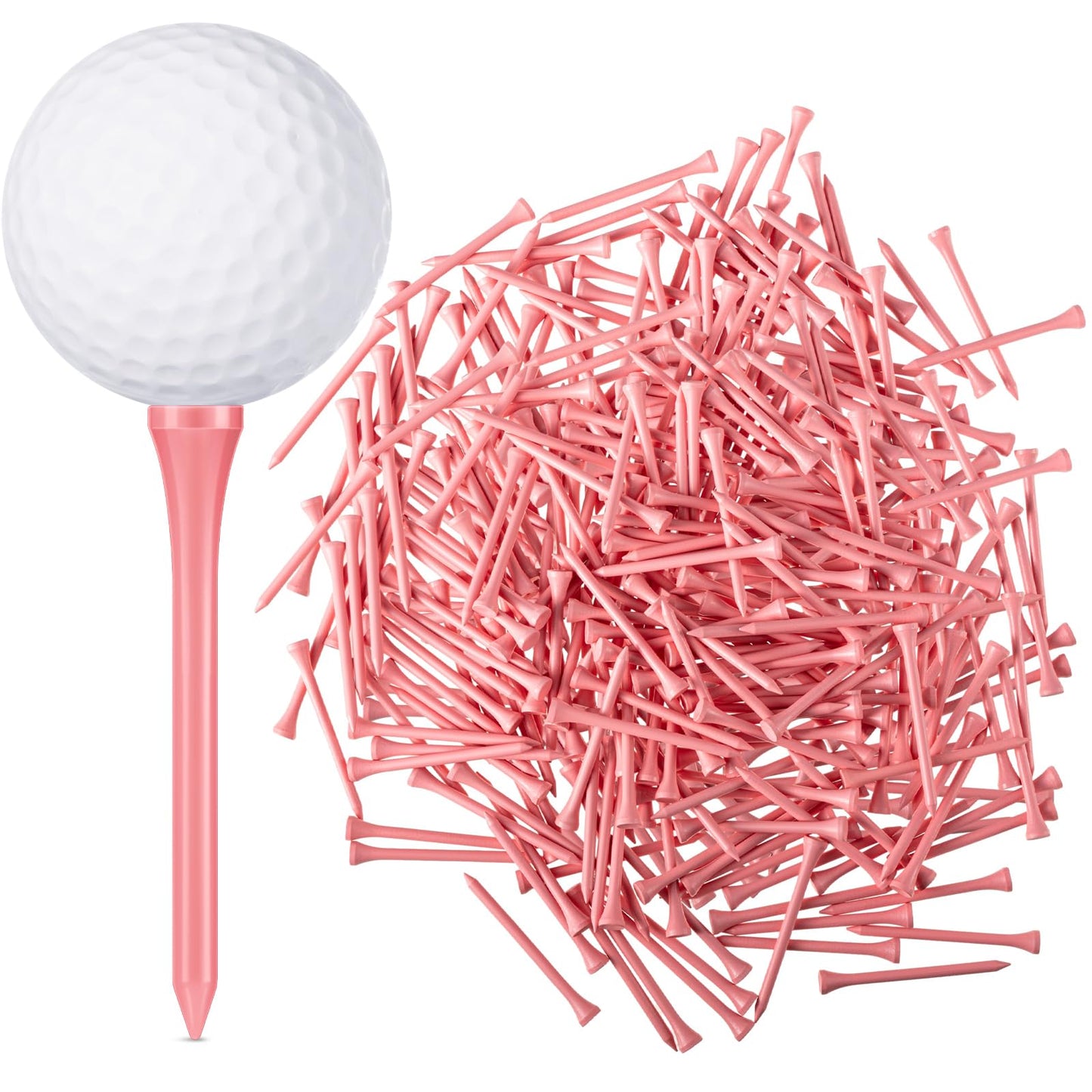 Jenaai 200 Pcs Golf Tees Bamboo Golf Tees Professional Golf Tees Bulk for Women Golf Club Accessories