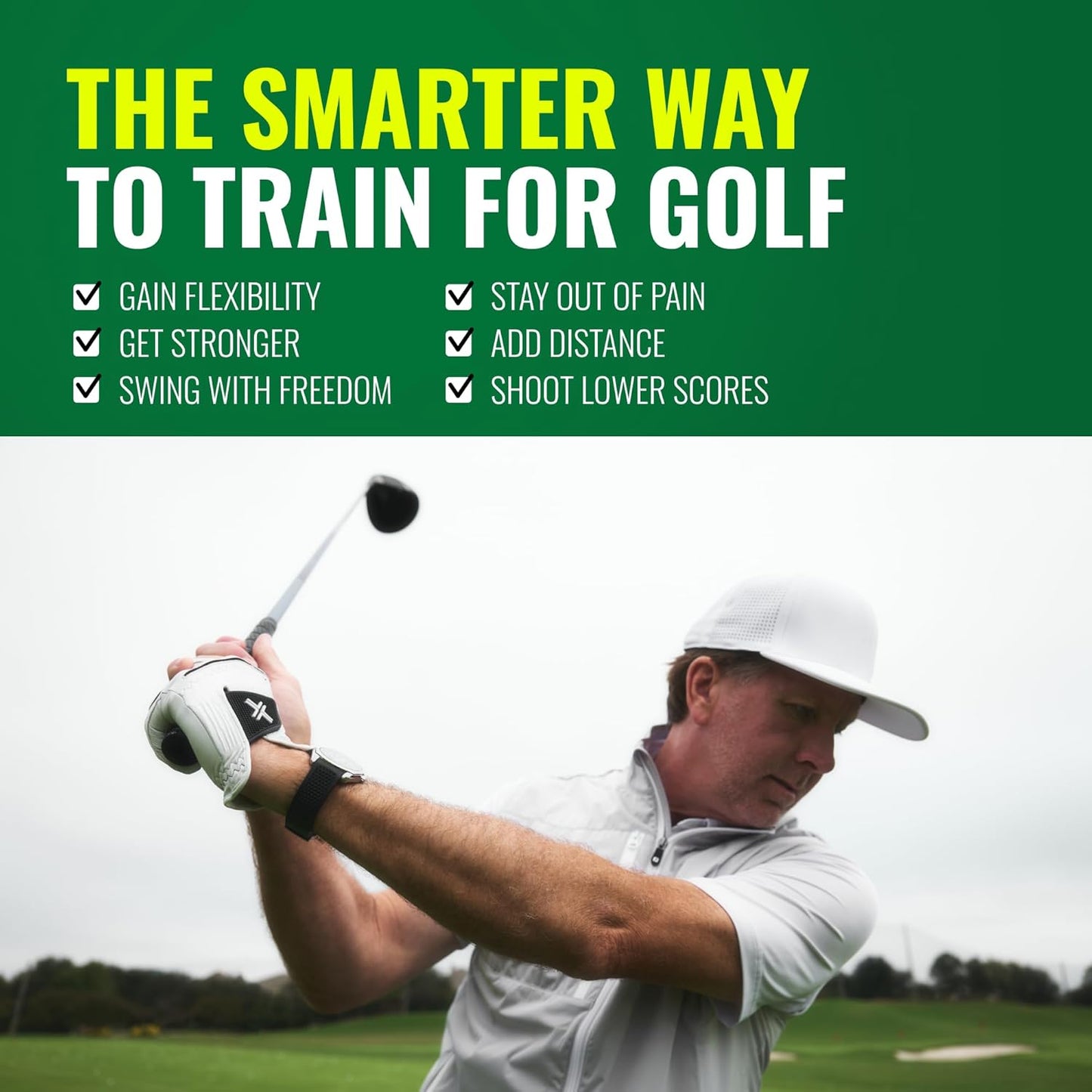 Swing Trainer – Golf Training & Fitness System for Strength, Flexibility & Swing Power – Includes 30-Day Membership & Training Bar for Golf-Specific Workouts