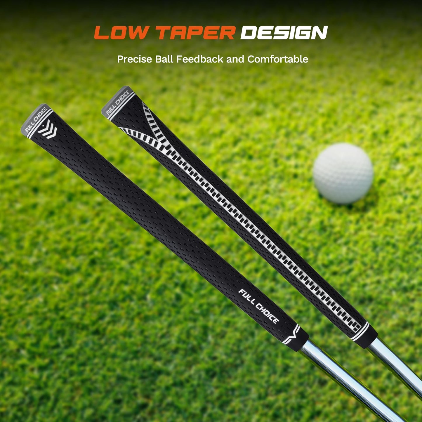 Rubber Golf Grips 13 Pack, Concise Fashion Design, Non-slip, Choose from 13 Grips Set or 13 Grips with Regripping Kit, Standard/Mid/Jumbo Size, 5 Colors Available, RG02 Golf Club Grips