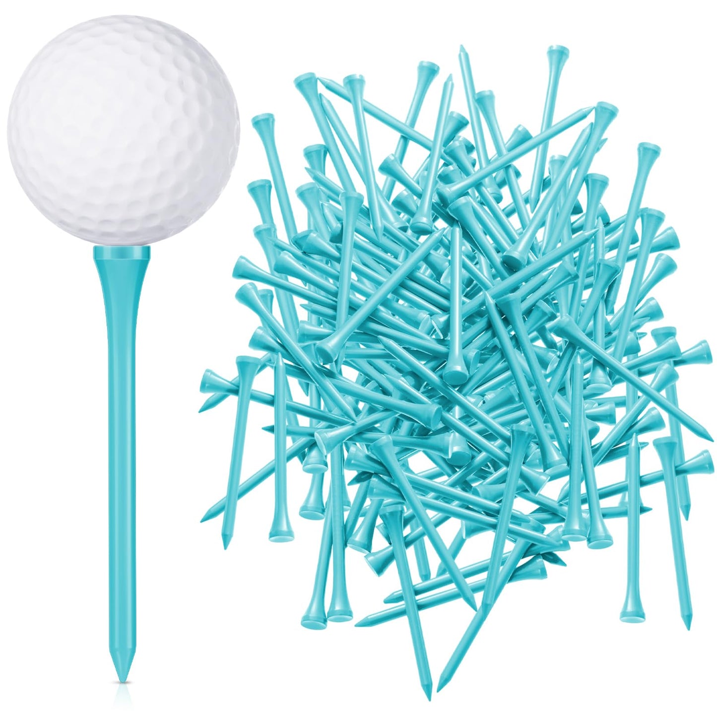Jenaai 200 Pcs Golf Tees Bamboo Golf Tees Professional Golf Tees Bulk for Women Golf Club Accessories