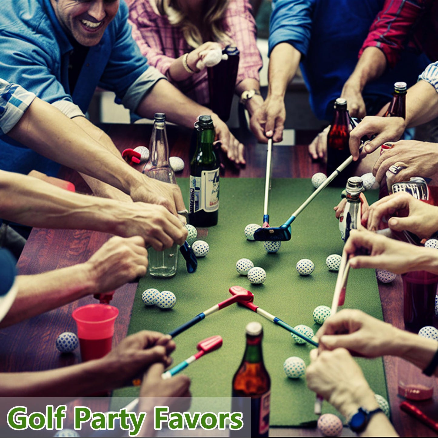 Golf Tees 12 Per Set, Golf Accessories, Beer Bottle Golf Tee Gifts for Men Women, Father, Golfers, 3.54" Tall, Plastic