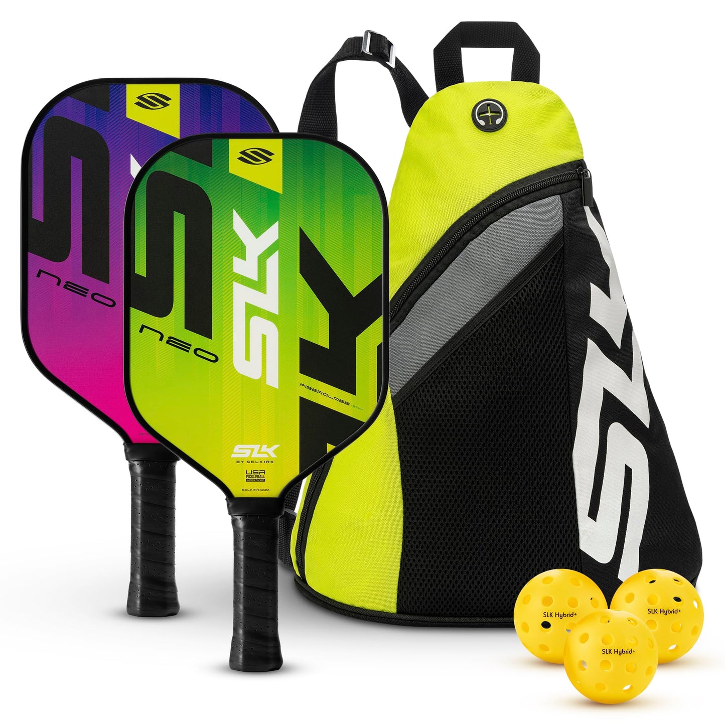 Selkirk Sport SLK Pickleball Paddles Set of 2 | Designed in The USA | Choose The SLK Neo Graphite, SLK Neo Fiberglass Pickleball Set or SLK Atlas Pickleball Bundle