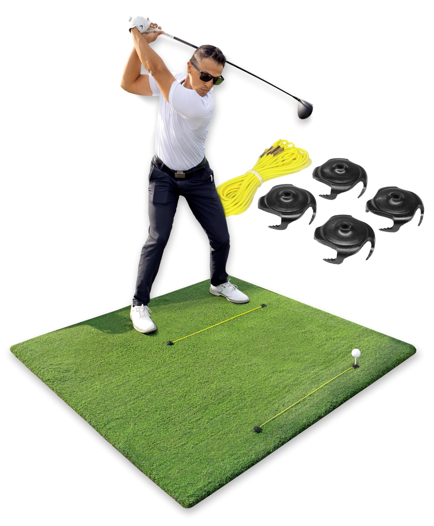 Golf Training Aid, Plastic Golf Tee Holder, Golf and Baseball Training Equipment, Multifunctional Training Aid for Practicing Golf, Baseball and Softball Skills, Made in USA