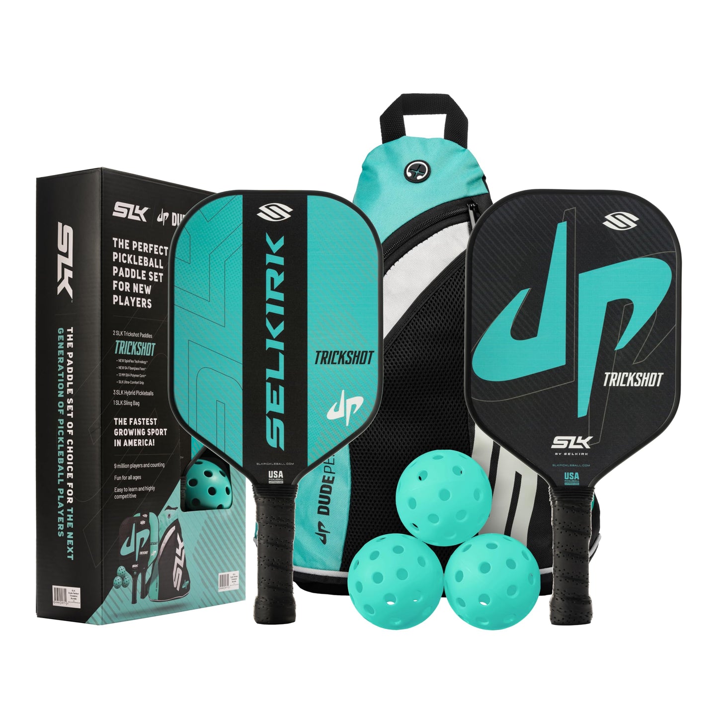Selkirk Sport SLK Pickleball Paddles Set of 2 | Designed in The USA | Choose The SLK Neo Graphite, SLK Neo Fiberglass Pickleball Set or SLK Atlas Pickleball Bundle