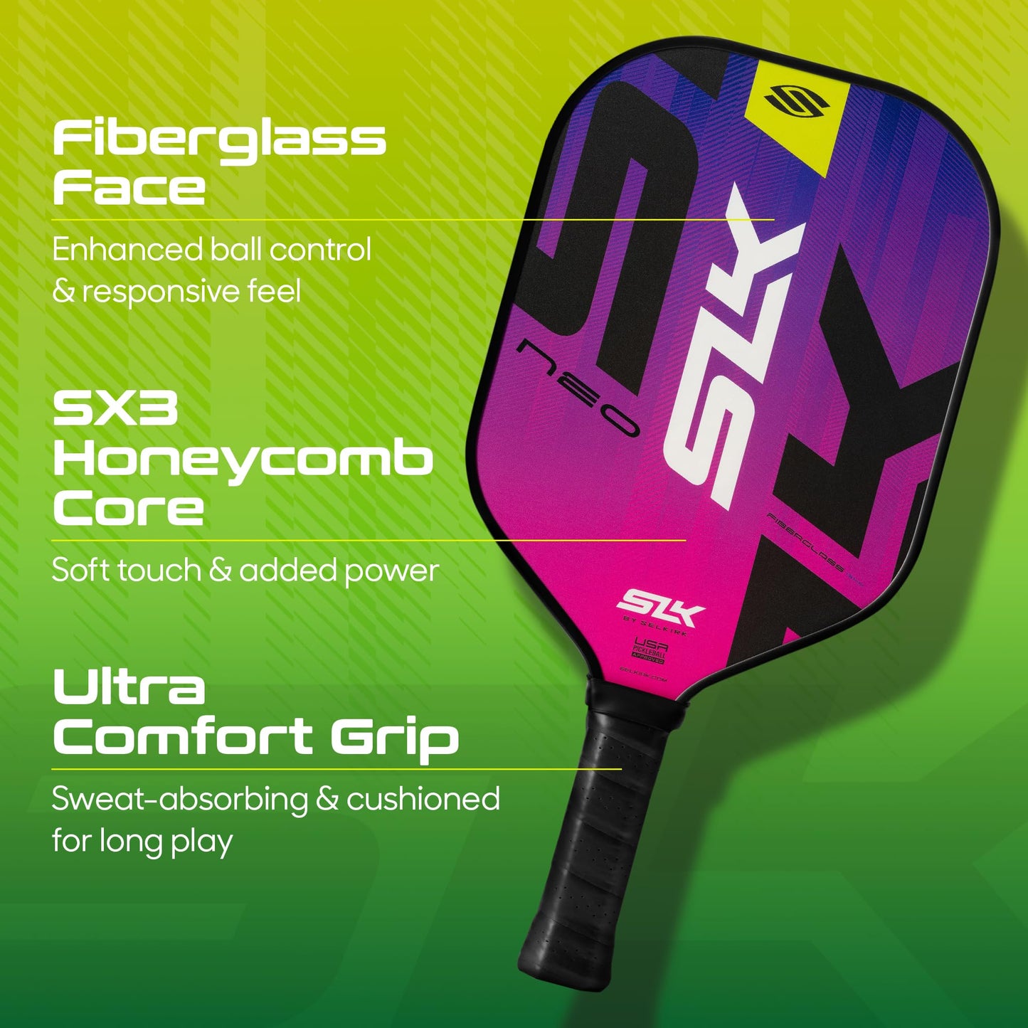 Selkirk Sport SLK Pickleball Paddles Set of 2 | Designed in The USA | Choose The SLK Neo Graphite, SLK Neo Fiberglass Pickleball Set or SLK Atlas Pickleball Bundle
