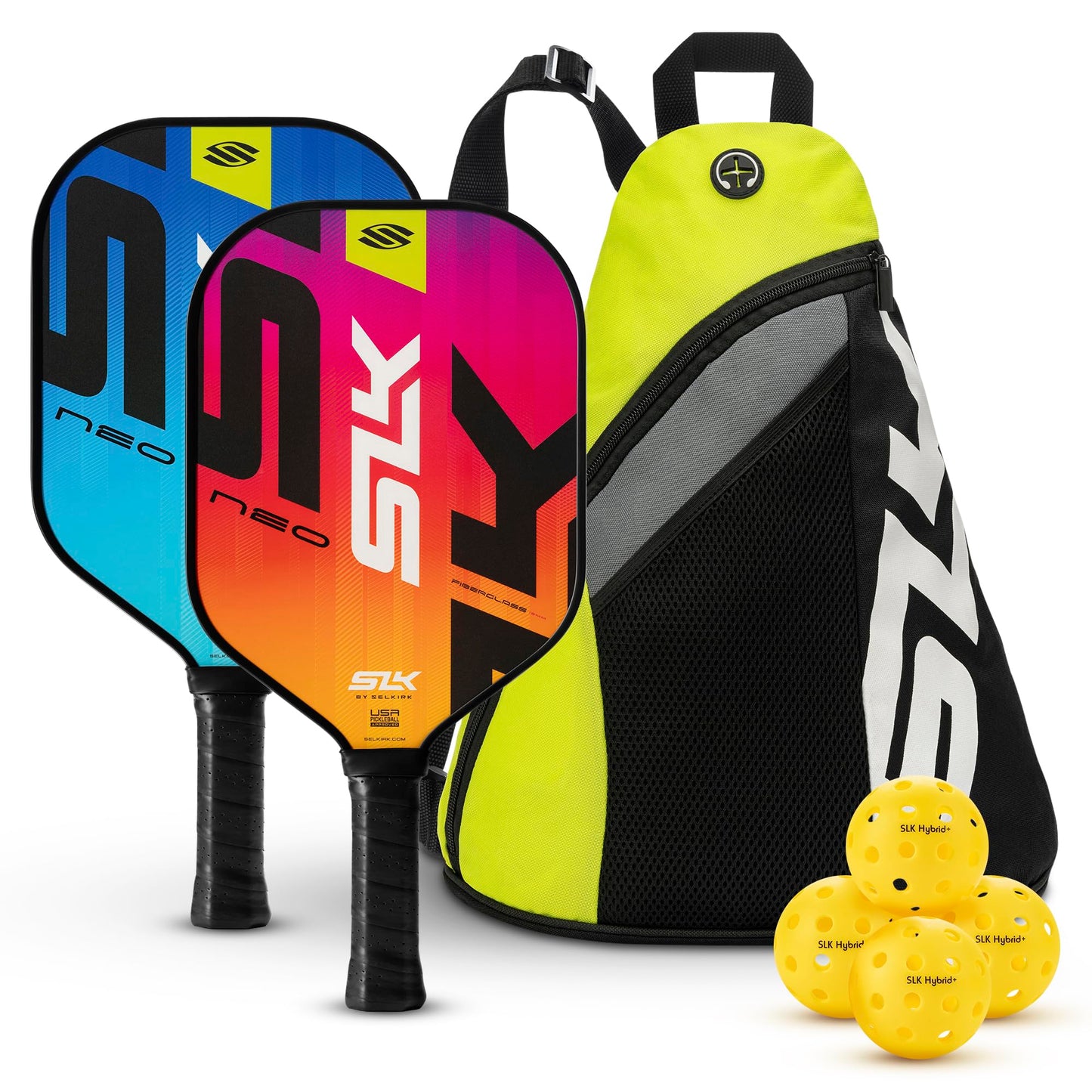 Selkirk Sport SLK Pickleball Paddles Set of 2 | Designed in The USA | Choose The SLK Neo Graphite, SLK Neo Fiberglass Pickleball Set or SLK Atlas Pickleball Bundle
