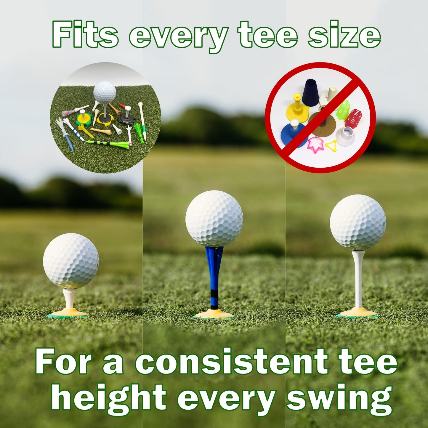 Golf Training Aid, Plastic Golf Tee Holder, Golf and Baseball Training Equipment, Multifunctional Training Aid for Practicing Golf, Baseball and Softball Skills, Made in USA