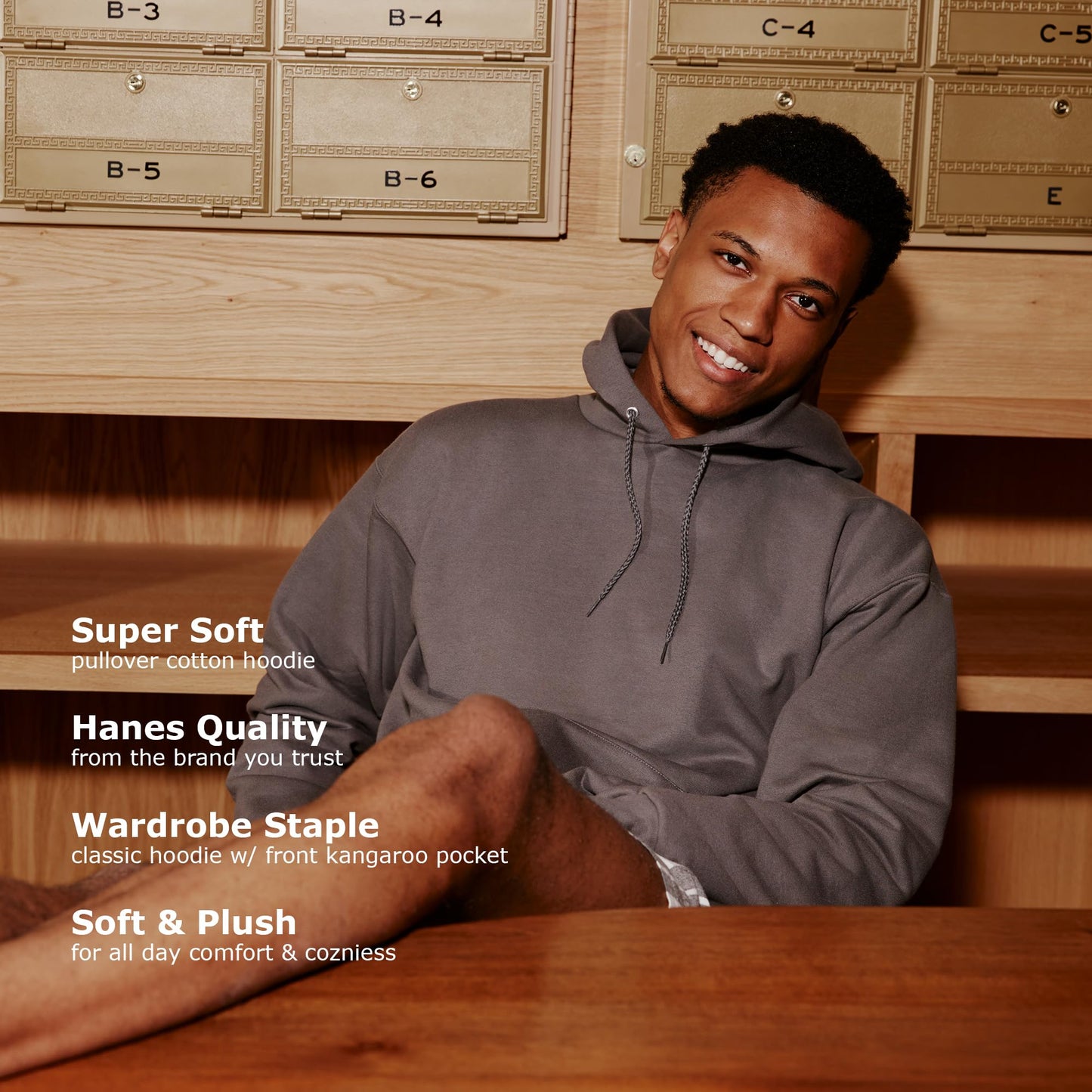 Hanes Men's Hoodie, EcoSmart Fleece Hoodie, Hooded Sweatshirt for Men