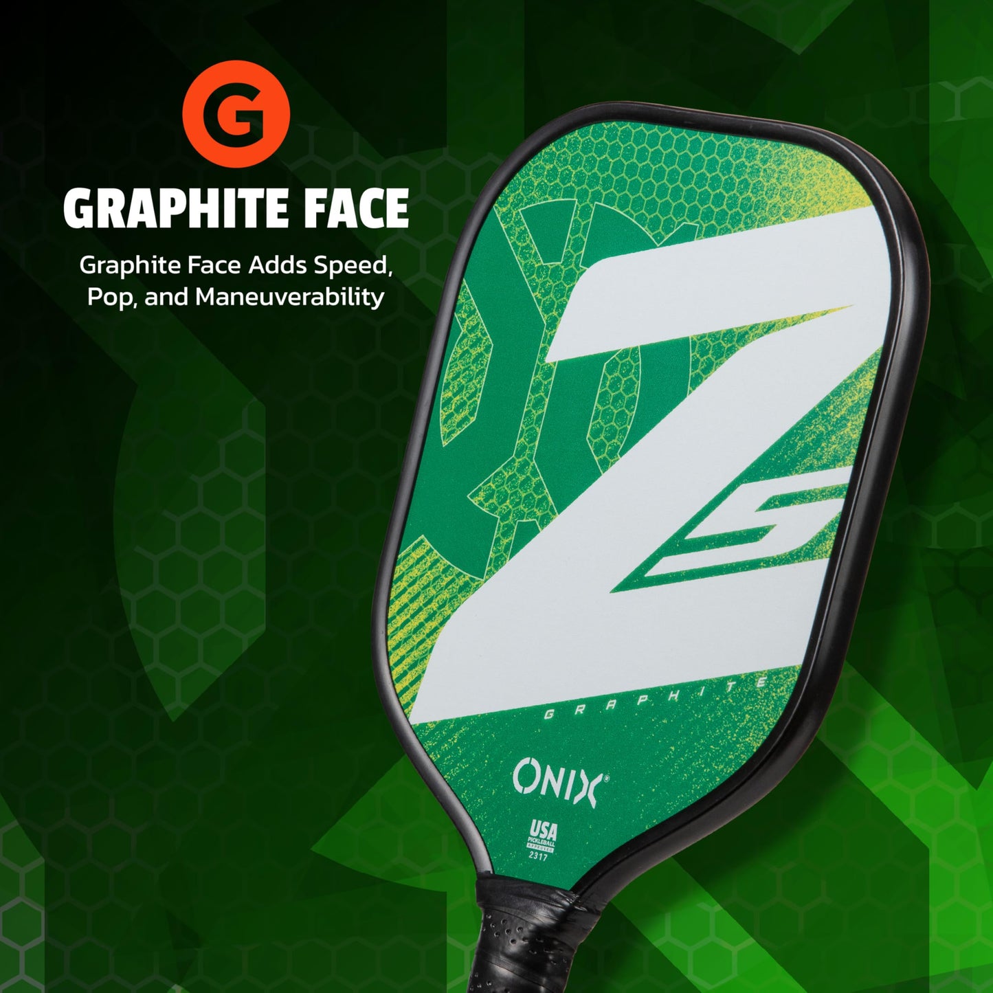 ONIX Graphite MOD Z5 Graphite Carbon Fiber Pickleball Paddles with Cushion Comfort Pickleball Paddle Grip