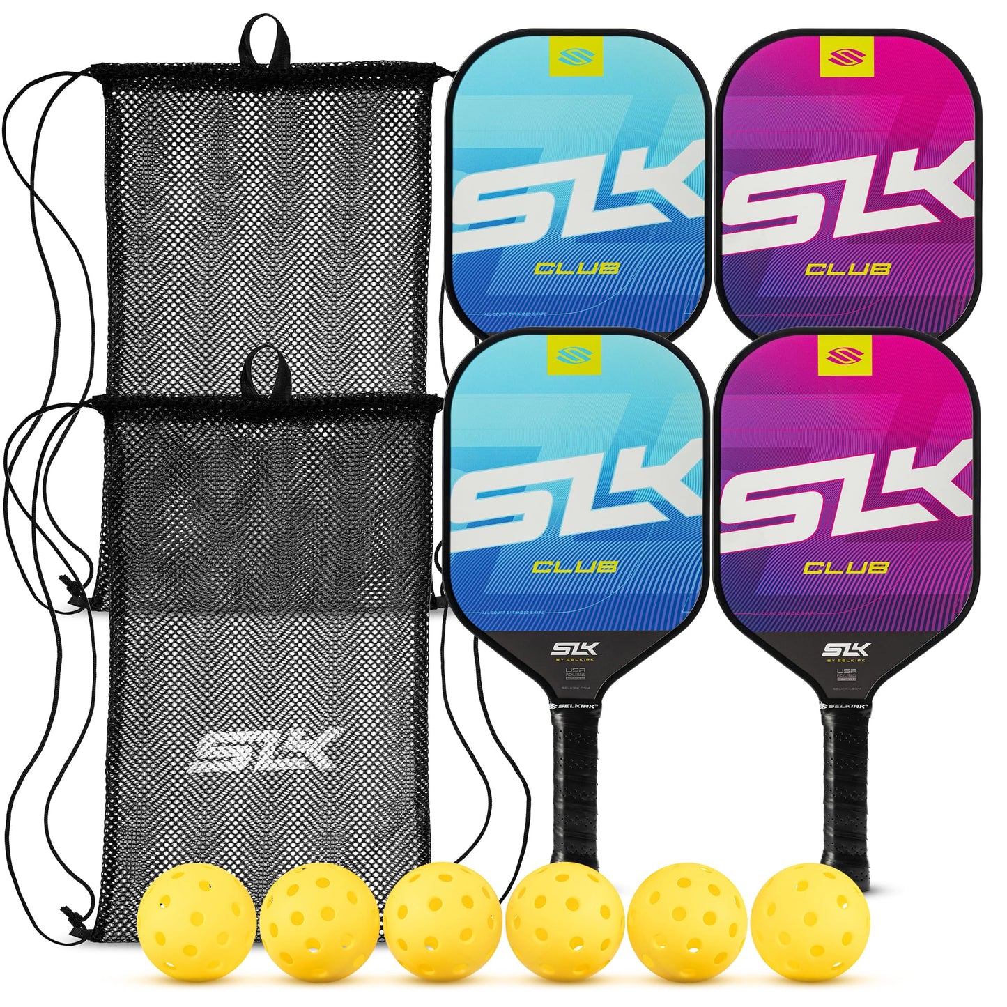 Selkirk Sport SLK Pickleball Paddles Set of 2 | Designed in The USA | Choose The SLK Neo Graphite, SLK Neo Fiberglass Pickleball Set or SLK Atlas Pickleball Bundle