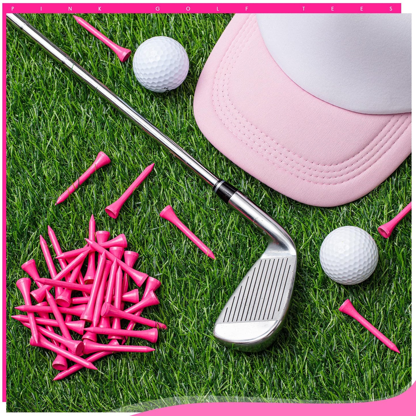 Jenaai 200 Pcs Golf Tees Bamboo Golf Tees Professional Golf Tees Bulk for Women Golf Club Accessories