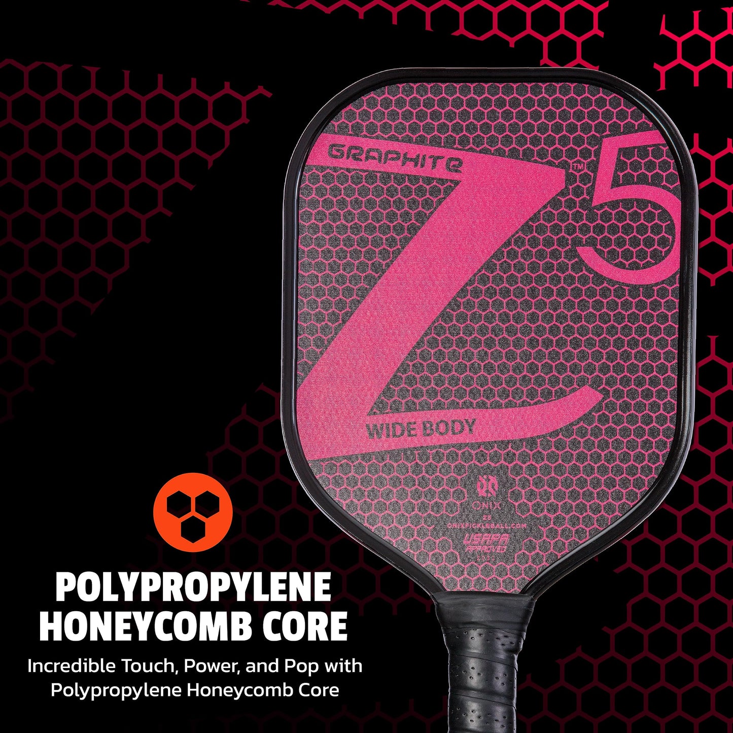 ONIX Graphite MOD Z5 Graphite Carbon Fiber Pickleball Paddles with Cushion Comfort Pickleball Paddle Grip