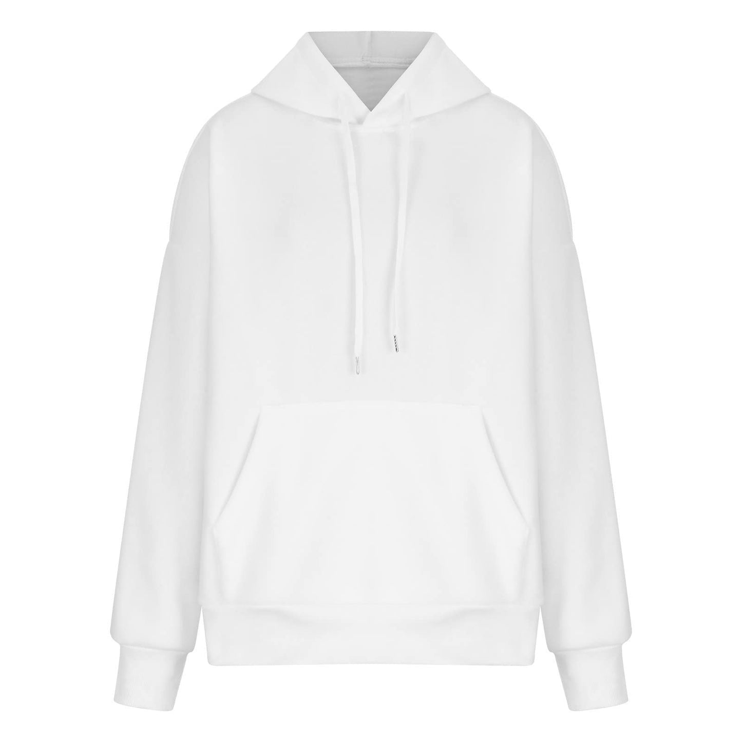 Women's Casual Hoodies Long Sleeve Lightweight Solid Pullover Tops Loose Fall Winter Sweatshirt with Pocket