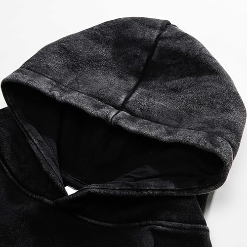 Men Hoodies Pullover Casual Long Sleeve Hooded Sweatshirts Drawstring Fall Hoodies Pullover Tops with Pockets
