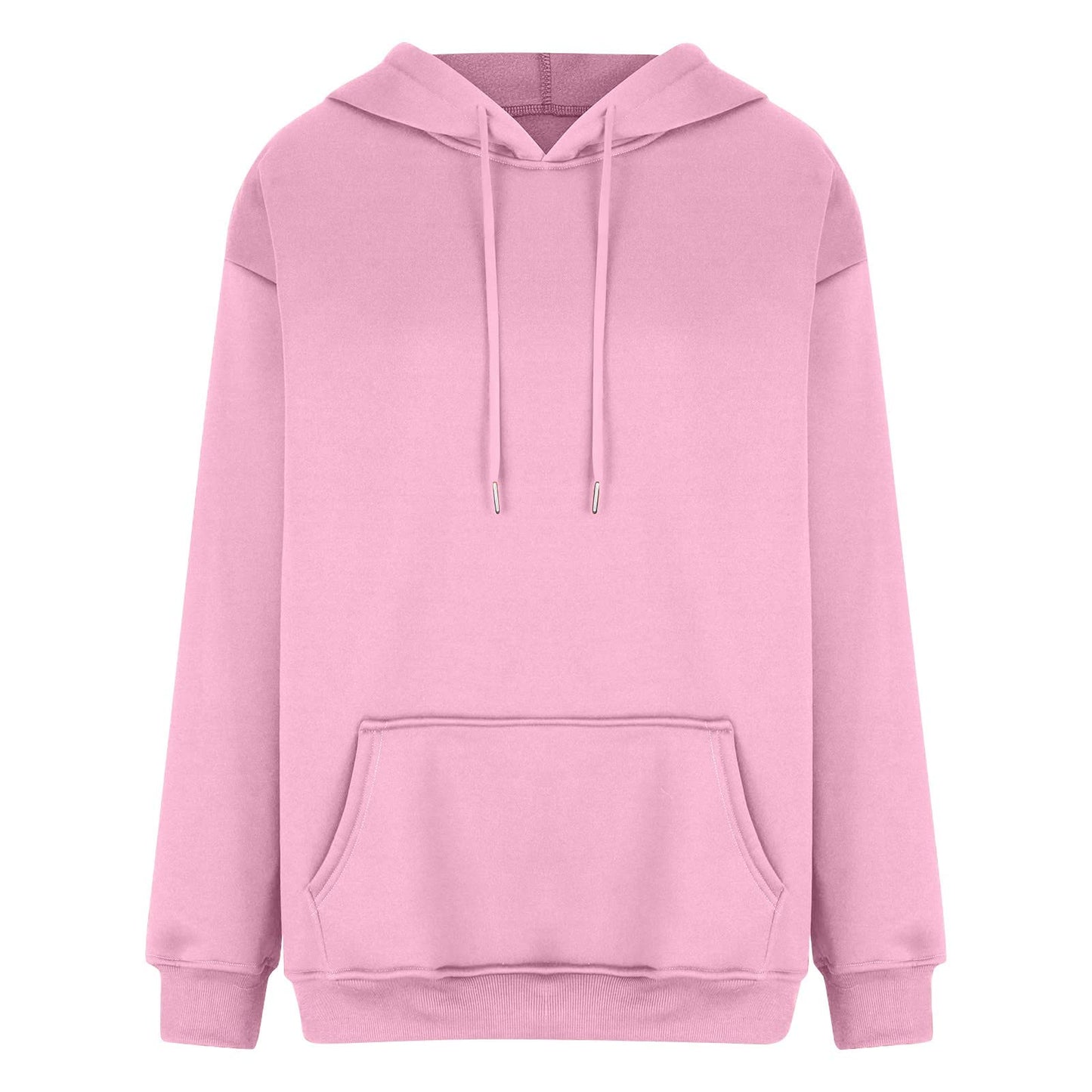 Women's Casual Hoodies Long Sleeve Lightweight Solid Pullover Tops Loose Fall Winter Sweatshirt with Pocket