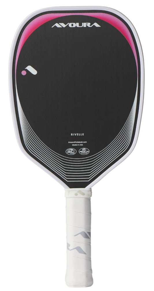 Rivelle Hybrid Pickleball Paddle, Toray t700 Carbon Fiber, Durable American Made Core, All Court Versatility