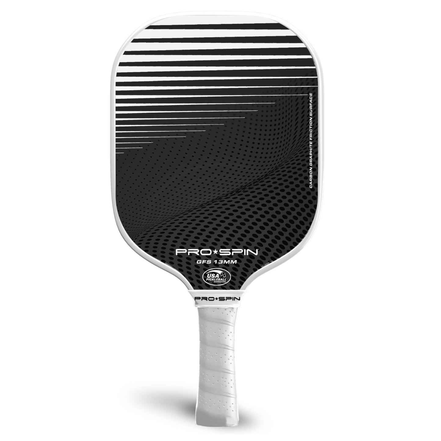 PRO SPIN Pickleball Paddles - USAPA-Approved Graphite Carbon Friction Surface Paddle - Set of 2 has Indoor/Outdoor Balls, Bag for Equipment & Accessories - Pickle Ball Gift for Women, Men, Kids