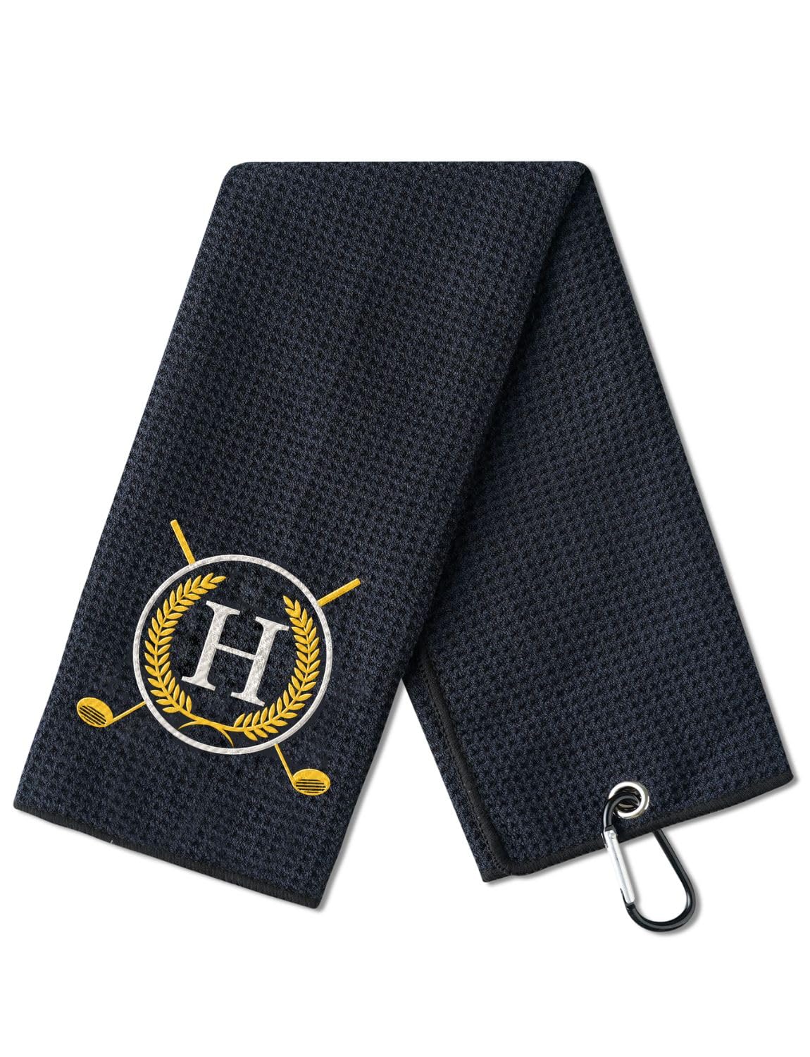 Golf Towels Gift, Monogrammed Golf Towels for Golf Bags for Men and Women on National Golf Day, Retirement, Birthday, and Christmas, 16”x 24” Microfiber Golf Towel - Initial A