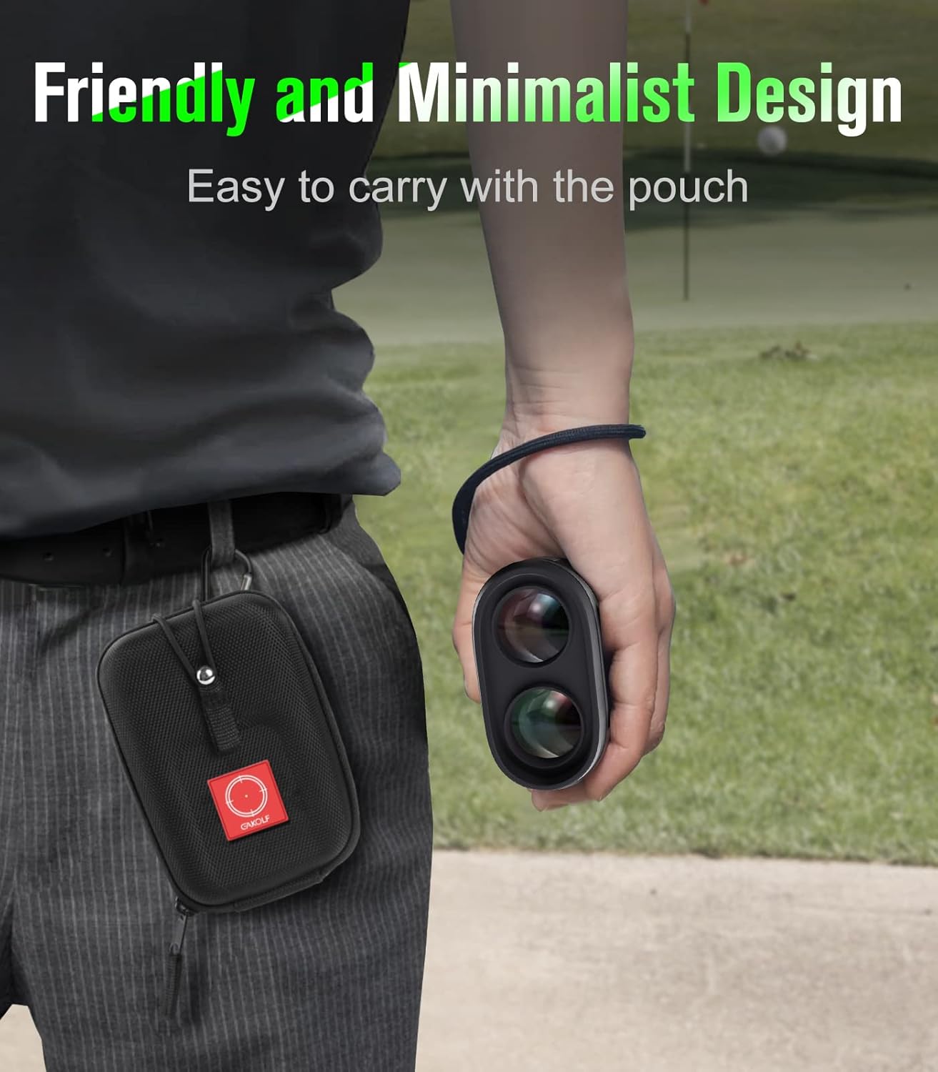 Laser Golf Rangefinder with Slope Switch and Fast Acquisition︱650 Yard Range Finder Golfing with Flag Lock Vibration and Magnetic for Golfers