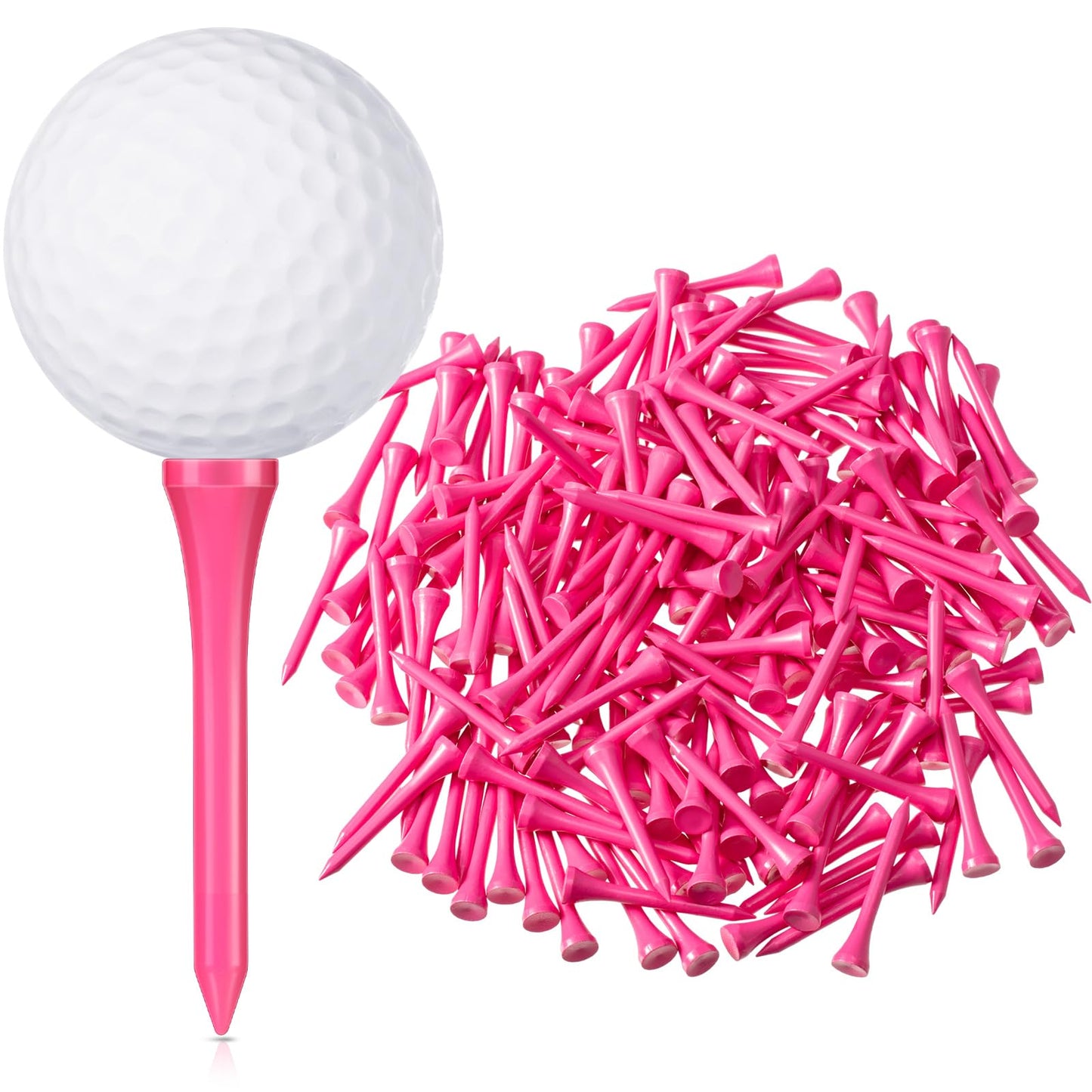 Jenaai 200 Pcs Golf Tees Bamboo Golf Tees Professional Golf Tees Bulk for Women Golf Club Accessories