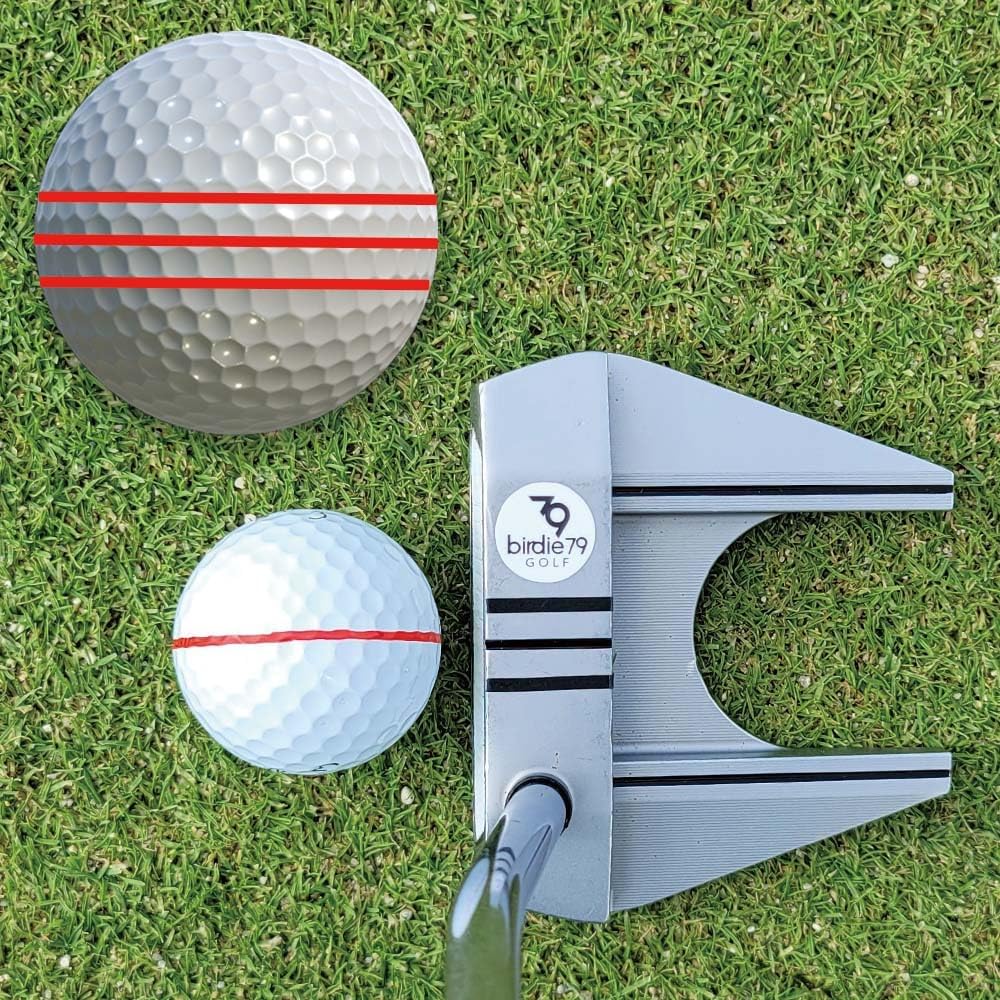 Budget-Friendly Natural Liner Golf Ball Marker - 360° Triple-Line Stencil with 3ea Marker Pens