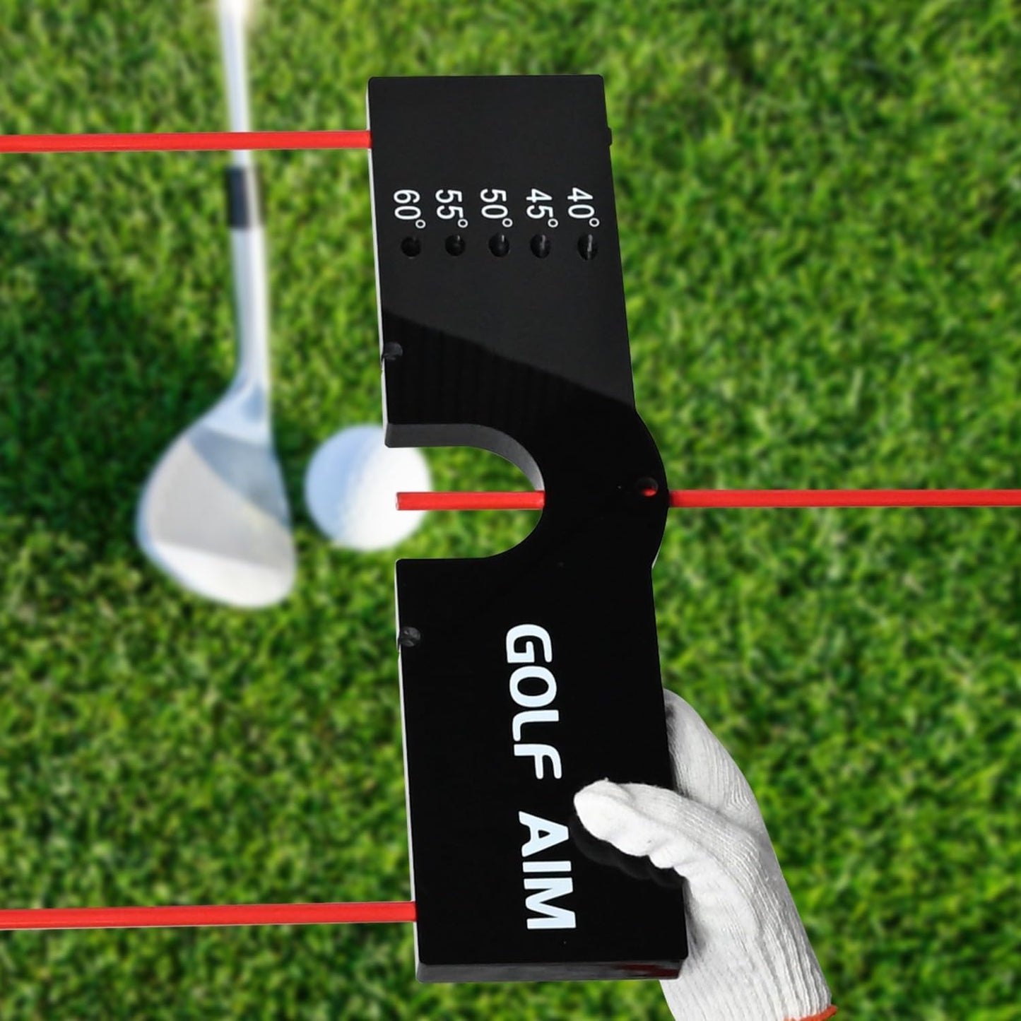 3.0 Golf Swing Training Aid with 8 Alignment Sticks, Golf Putting Practice Tool with 5 Angles, Position Training Aid for Proper Ball Path and Swing Plane, Indoor Outdoor