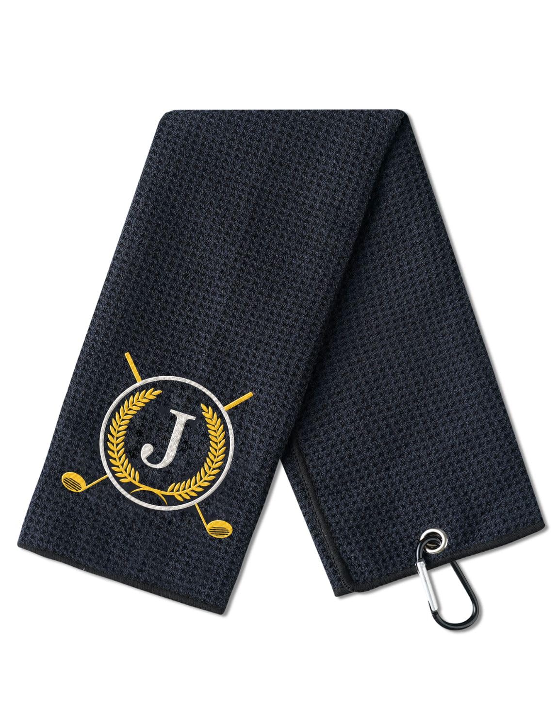 Golf Towels Gift, Monogrammed Golf Towels for Golf Bags for Men and Women on National Golf Day, Retirement, Birthday, and Christmas, 16”x 24” Microfiber Golf Towel - Initial A