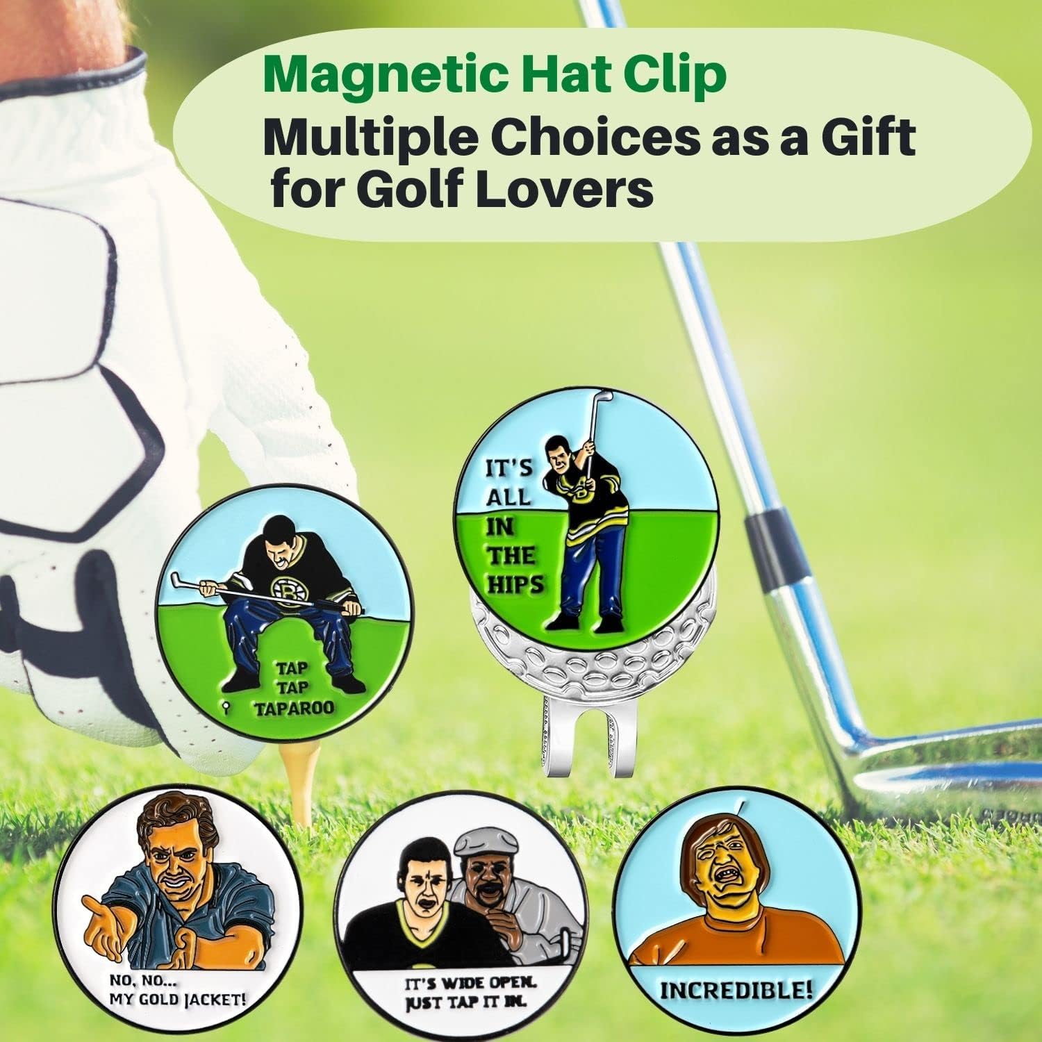 Artpreti Golf Ball Marker with a Standard Magnetic Hat Clip, Funny Golf Ball Marker Hat Clip for Men Women, Premium Golf Gifts for Men Women, Golf Accessories for Golf Lovers