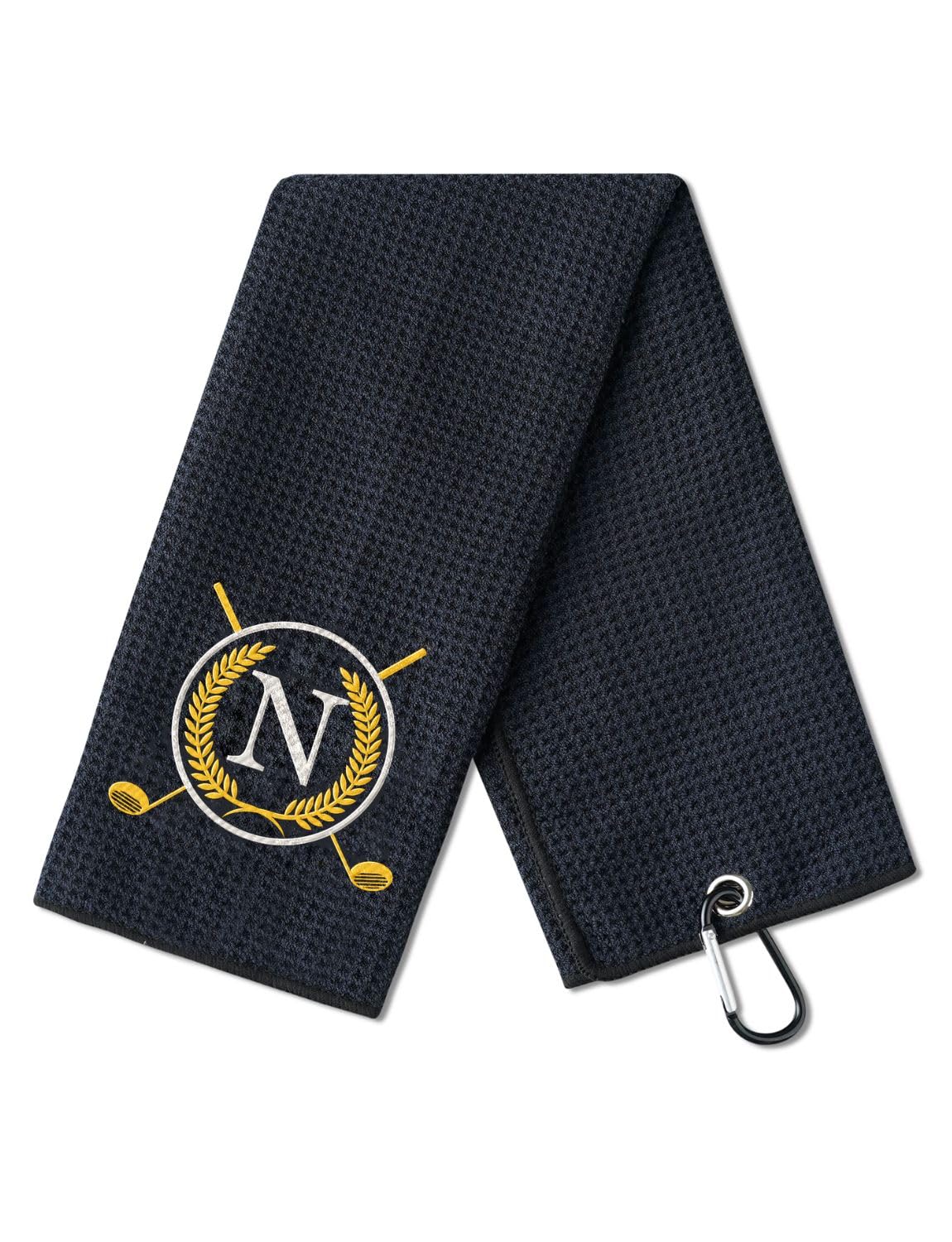 Golf Towels Gift, Monogrammed Golf Towels for Golf Bags for Men and Women on National Golf Day, Retirement, Birthday, and Christmas, 16”x 24” Microfiber Golf Towel - Initial A