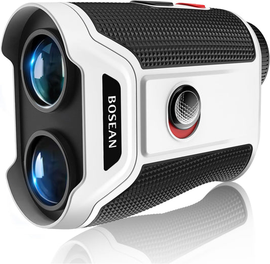 MOESAPU Gadget Golf Range Finder with Slope, 1200Yards Golf Rangefinder, 7X Magnification Transmission Len, Flag Lock Vibration, Continuous Scan, Rechargeable Magnetic Golf Accessories, White