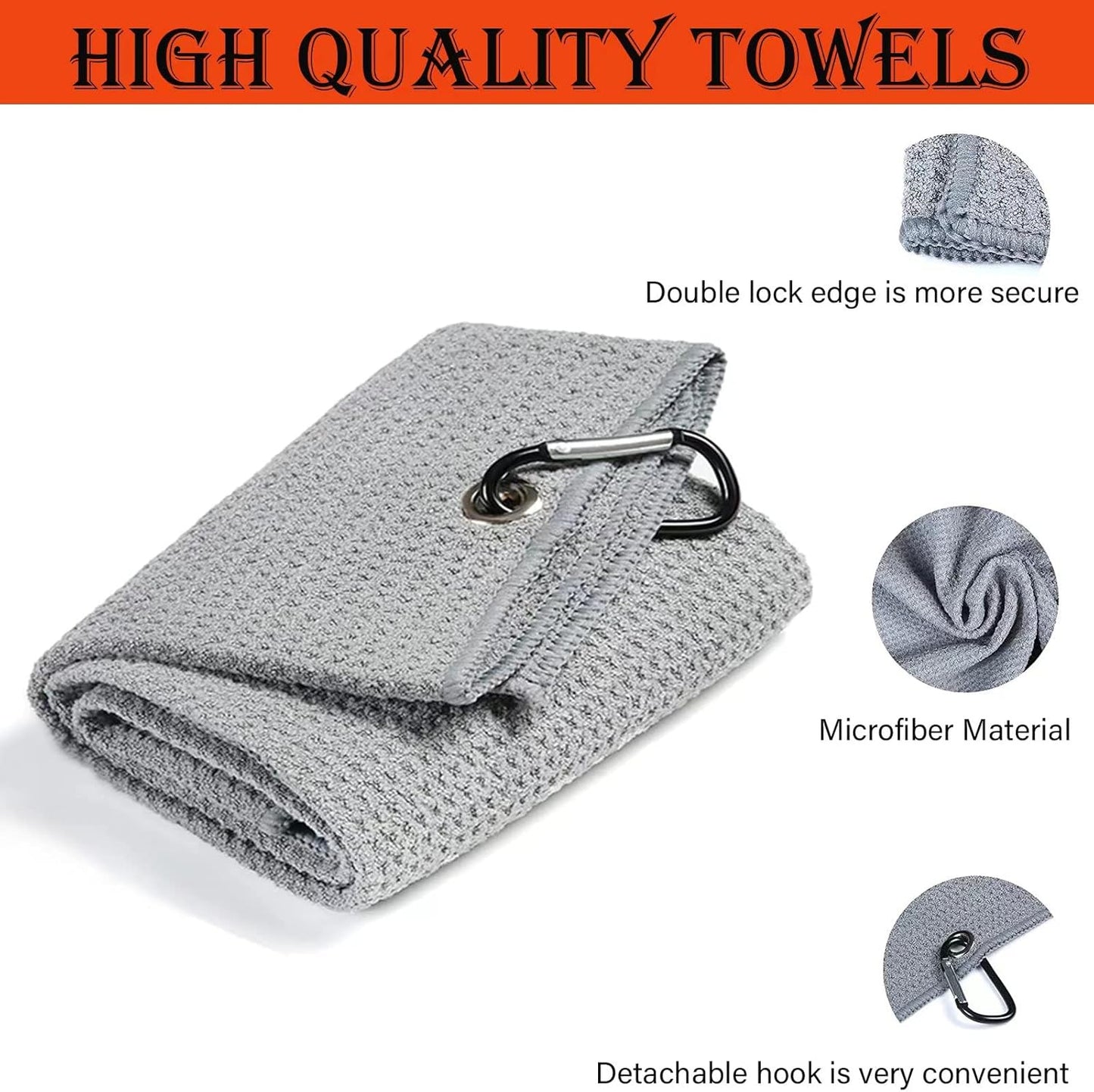 Golf Cleaning Kit 16 in 1, Golf Towel, Cleaning Brush, Divot Repair Tool, Golf Ball Alignment Kit, Score Counter, Ball Holder & Tee, Golf Accessories, Make Perfect Golf Gifts for Men or Women!