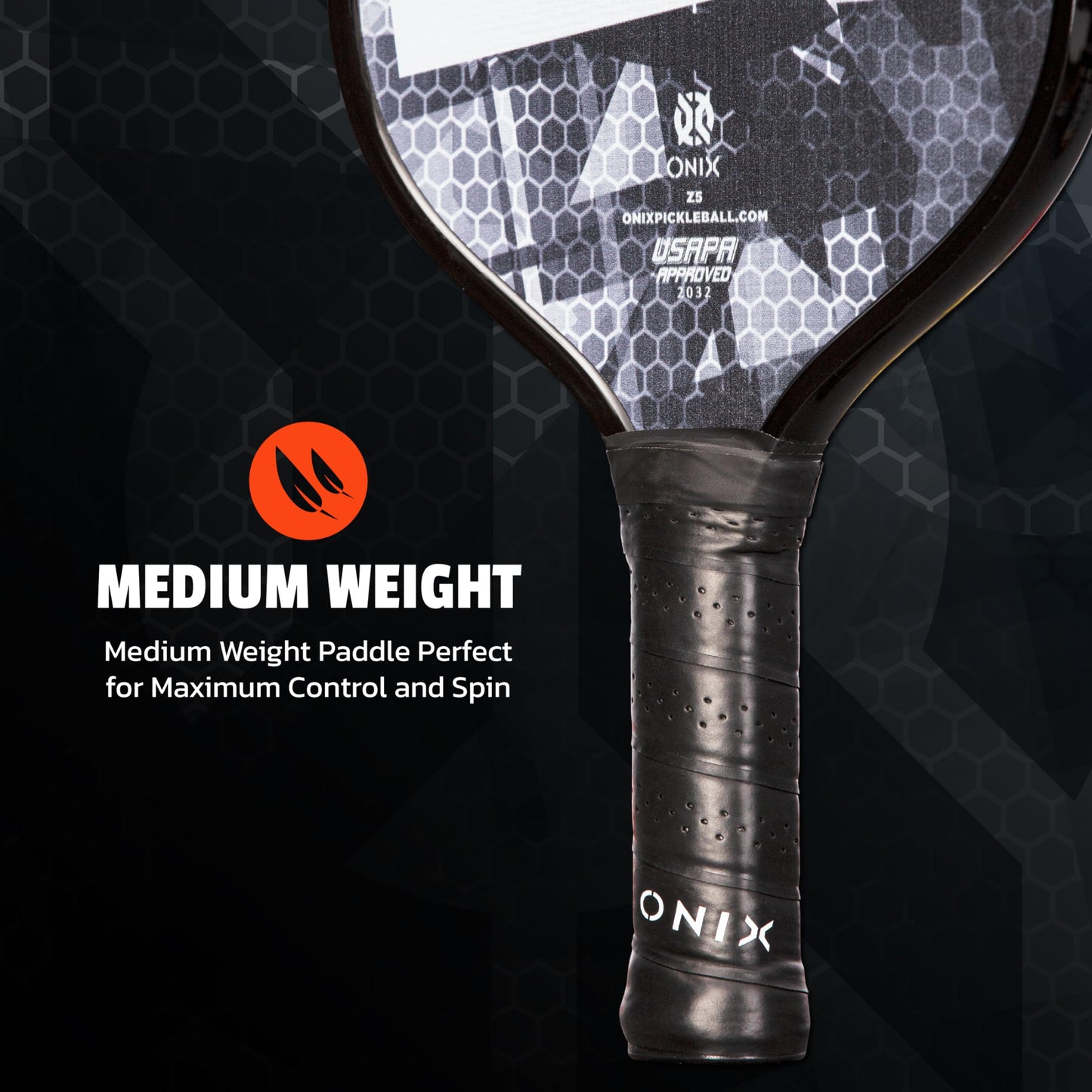 ONIX Graphite MOD Z5 Graphite Carbon Fiber Pickleball Paddles with Cushion Comfort Pickleball Paddle Grip