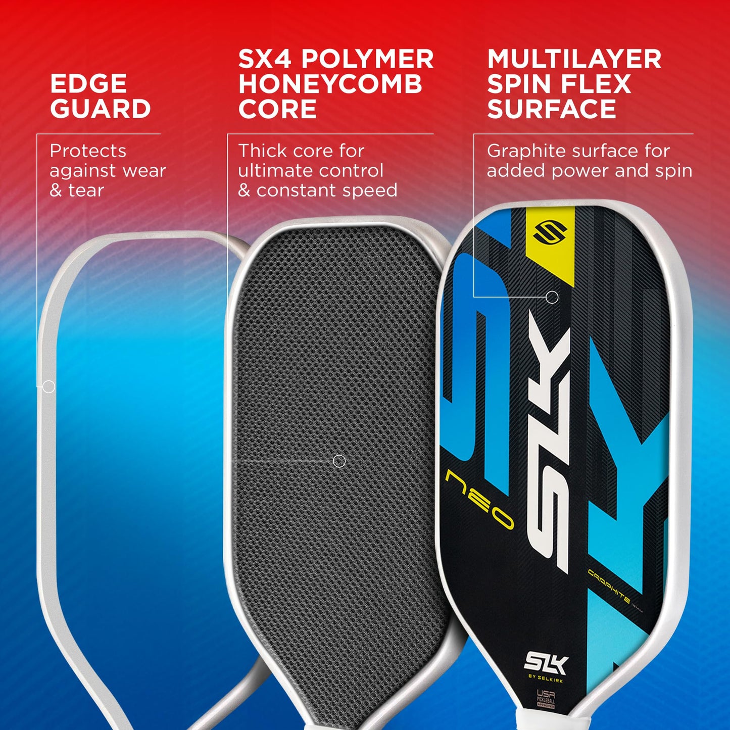 Selkirk Sport SLK Pickleball Paddles Set of 2 | Designed in The USA | Choose The SLK Neo Graphite, SLK Neo Fiberglass Pickleball Set or SLK Atlas Pickleball Bundle