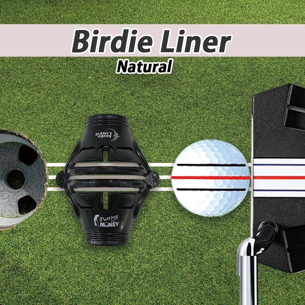 Budget-Friendly Natural Liner Golf Ball Marker - 360° Triple-Line Stencil with 3ea Marker Pens