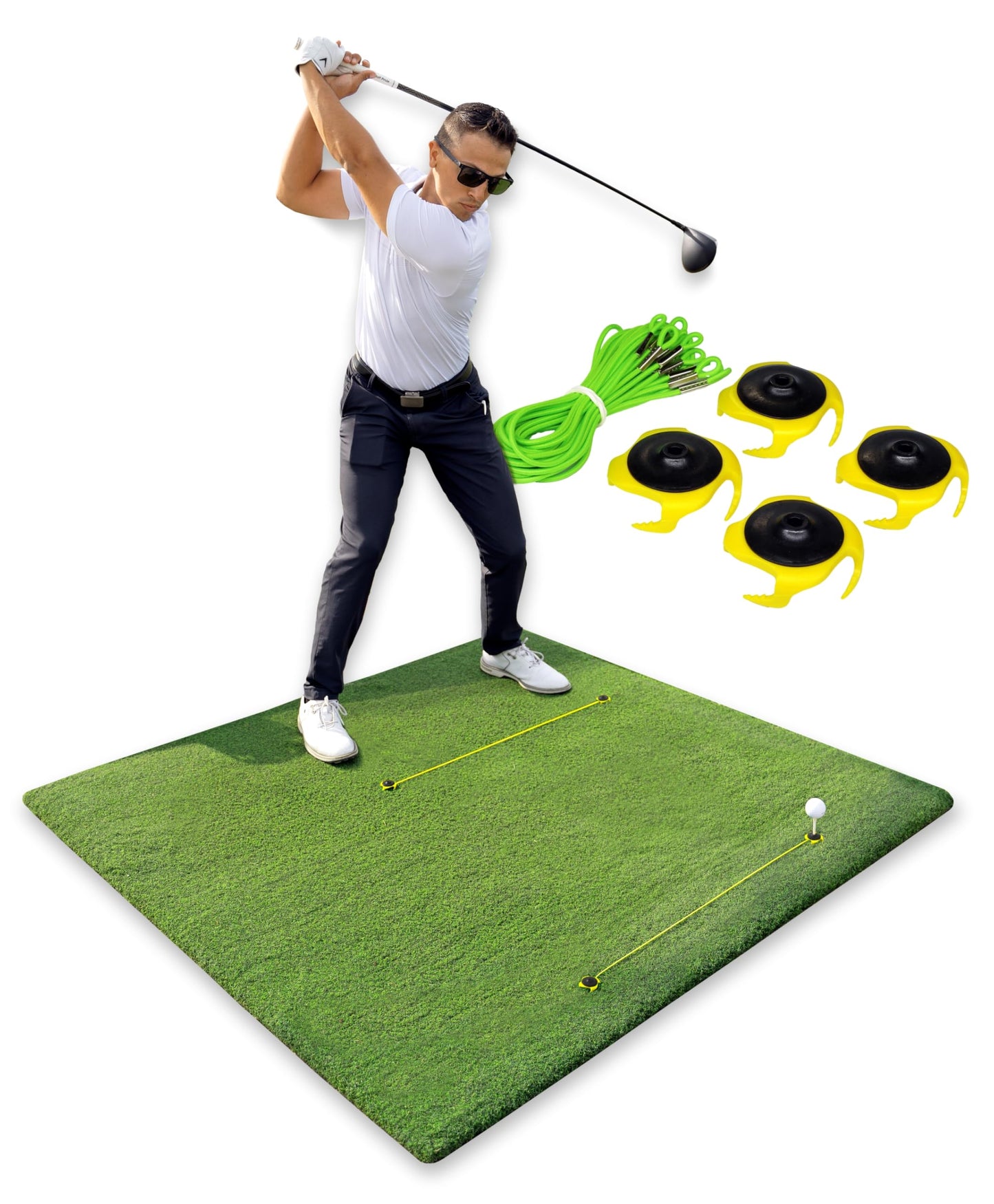 Golf Training Aid, Plastic Golf Tee Holder, Golf and Baseball Training Equipment, Multifunctional Training Aid for Practicing Golf, Baseball and Softball Skills, Made in USA