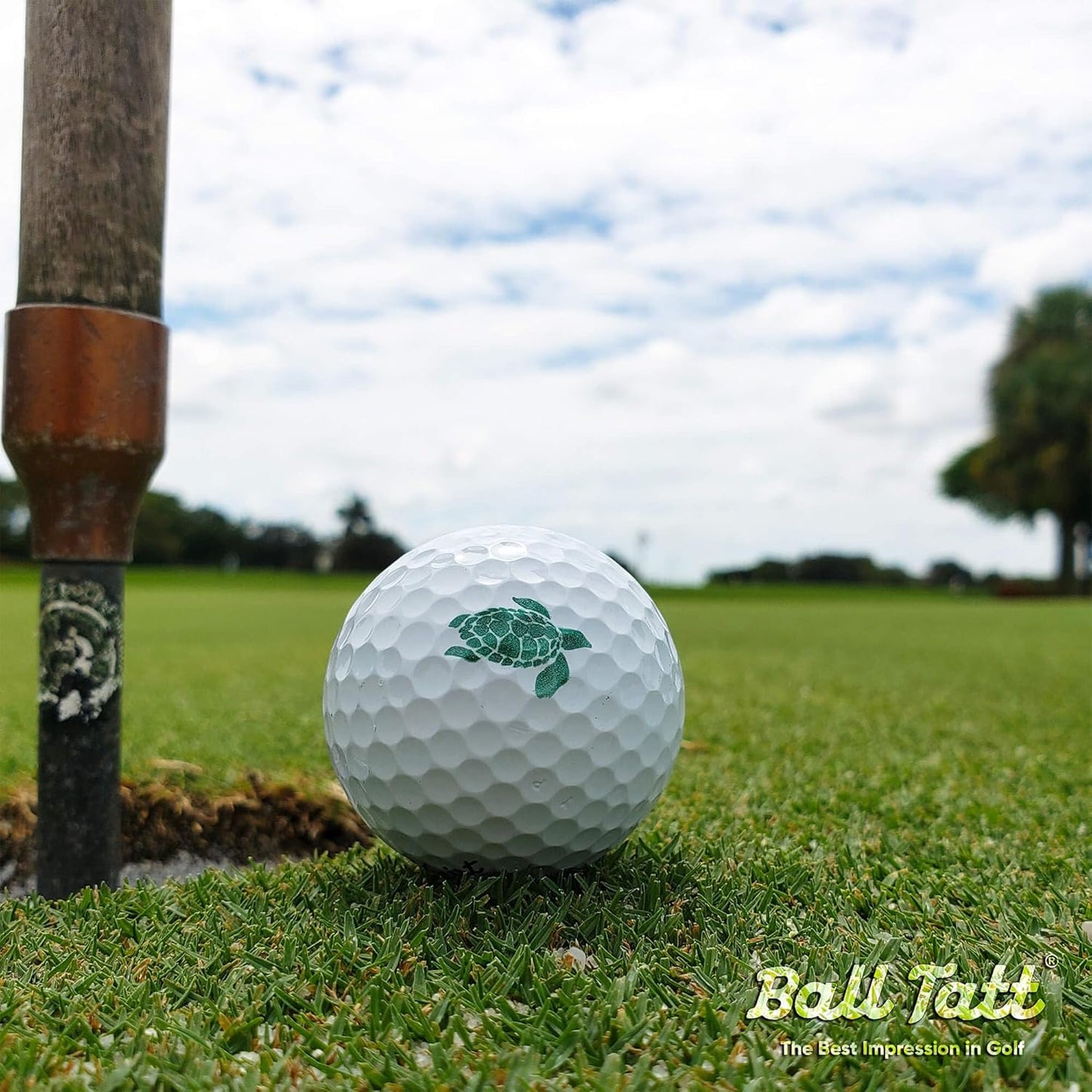 Golf Ball Stamp - Self-Inking Marker - Quick-Dry Permanent Marking Tool, No Leaks or Refills, Reusable & Waterproof Golfing Stamper - Ideal Gift for Golfers, Dads, (Animals and Plants)