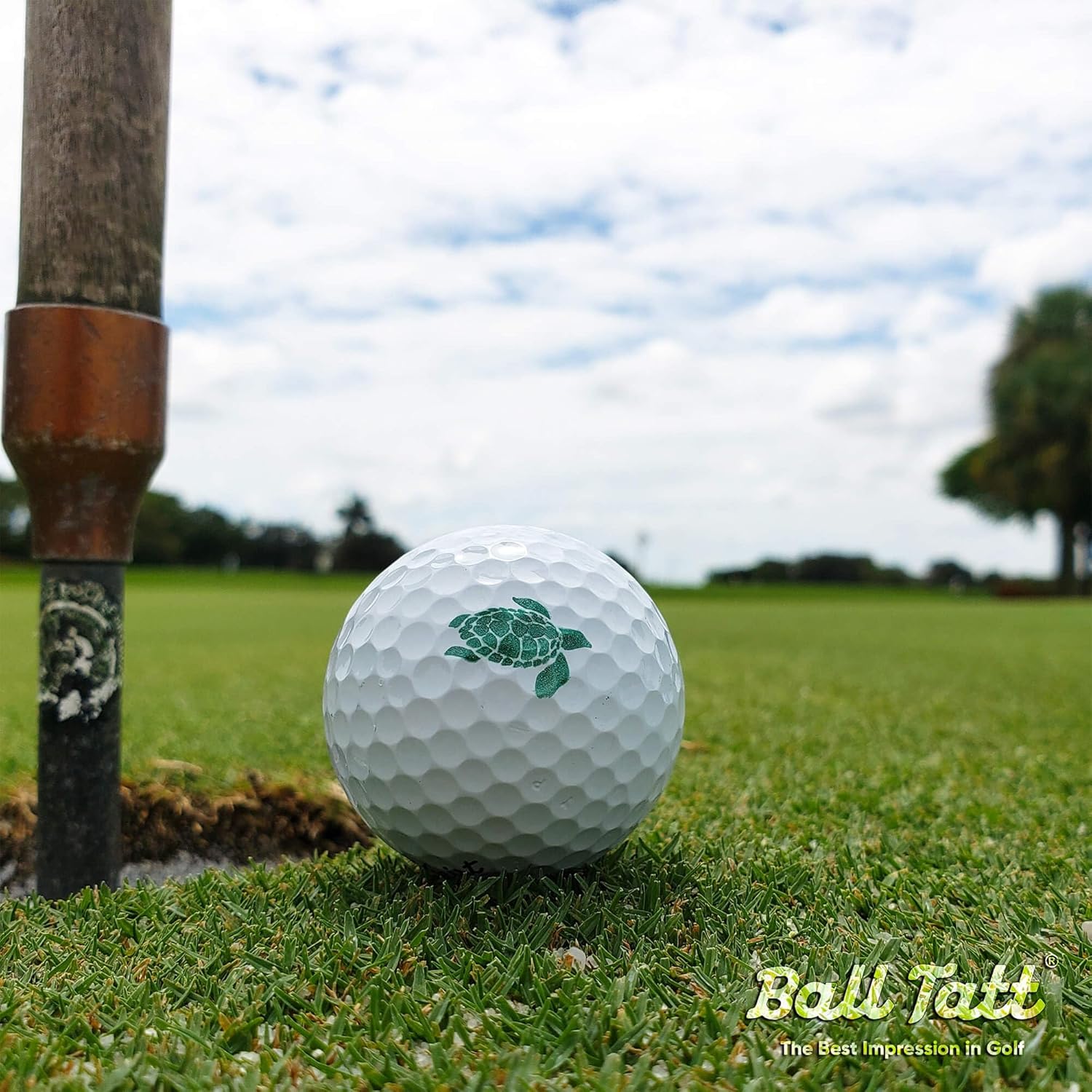 Golf Ball Stamp - Self-Inking Marker - Quick-Dry Permanent Marking Tool, No Leaks or Refills, Reusable & Waterproof Golfing Stamper - Ideal Gift for Golfers, Dads, (Animals and Plants)
