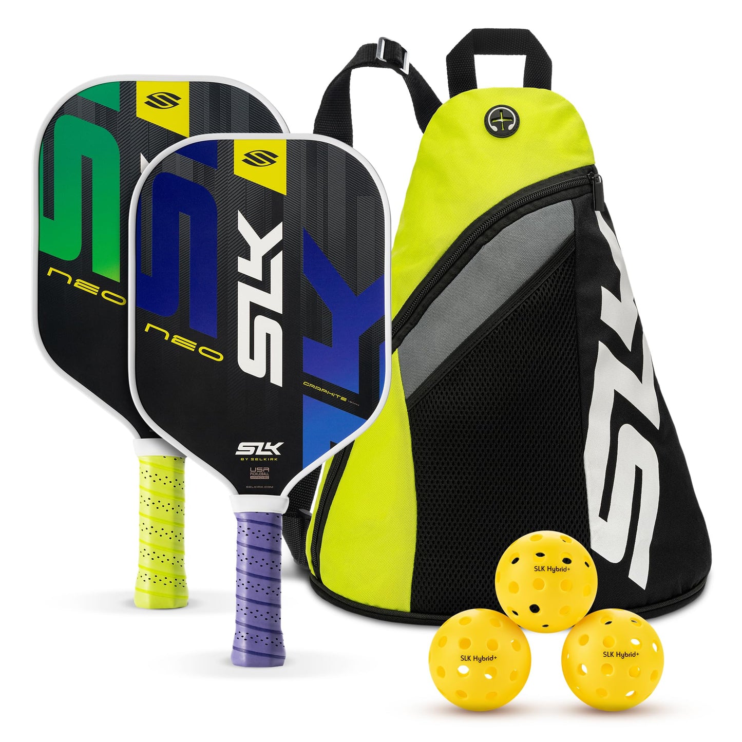Selkirk Sport SLK Pickleball Paddles Set of 2 | Designed in The USA | Choose The SLK Neo Graphite, SLK Neo Fiberglass Pickleball Set or SLK Atlas Pickleball Bundle